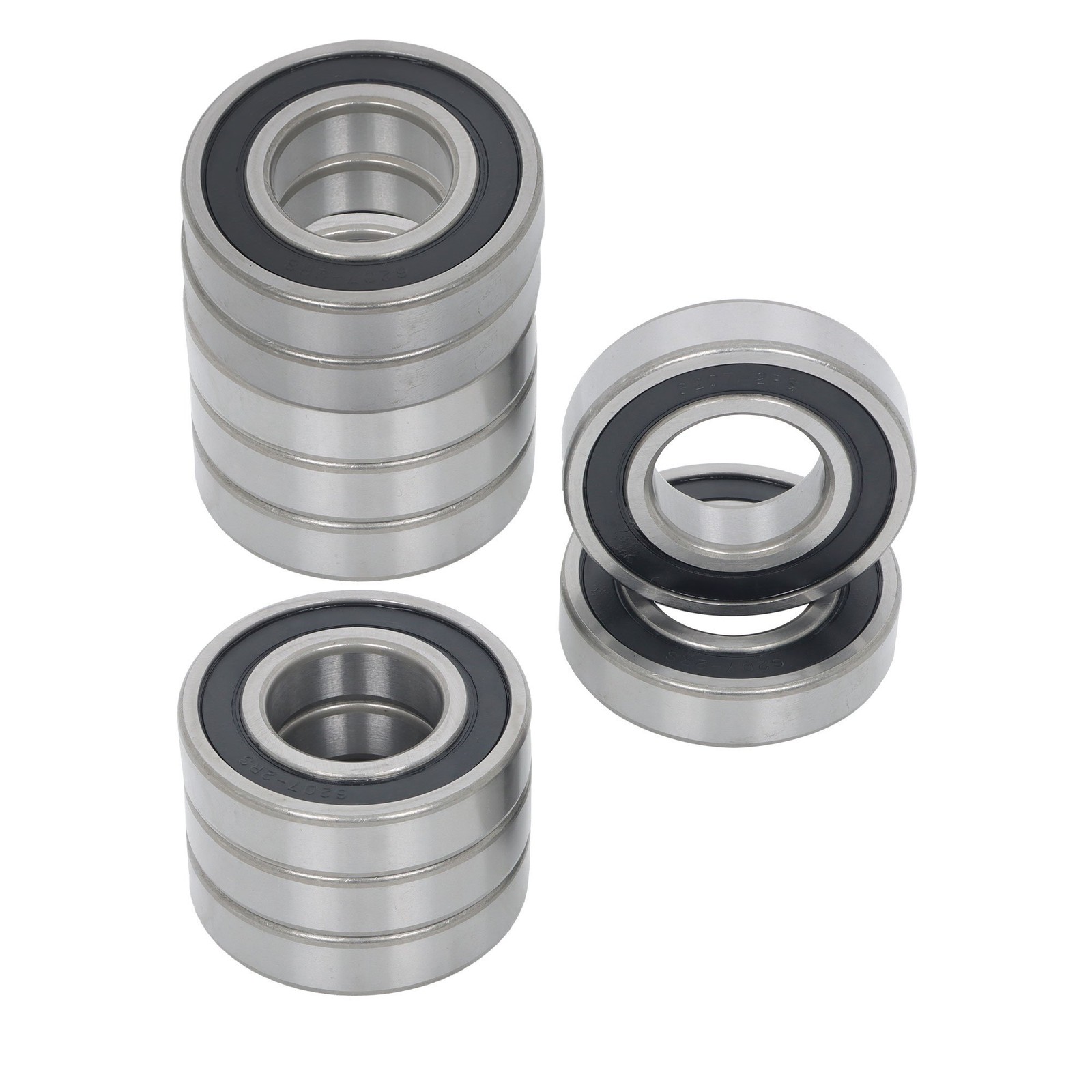 10pcs 6207-2RS Ball Bearings 35x72x17mm Double Rubber Sealed