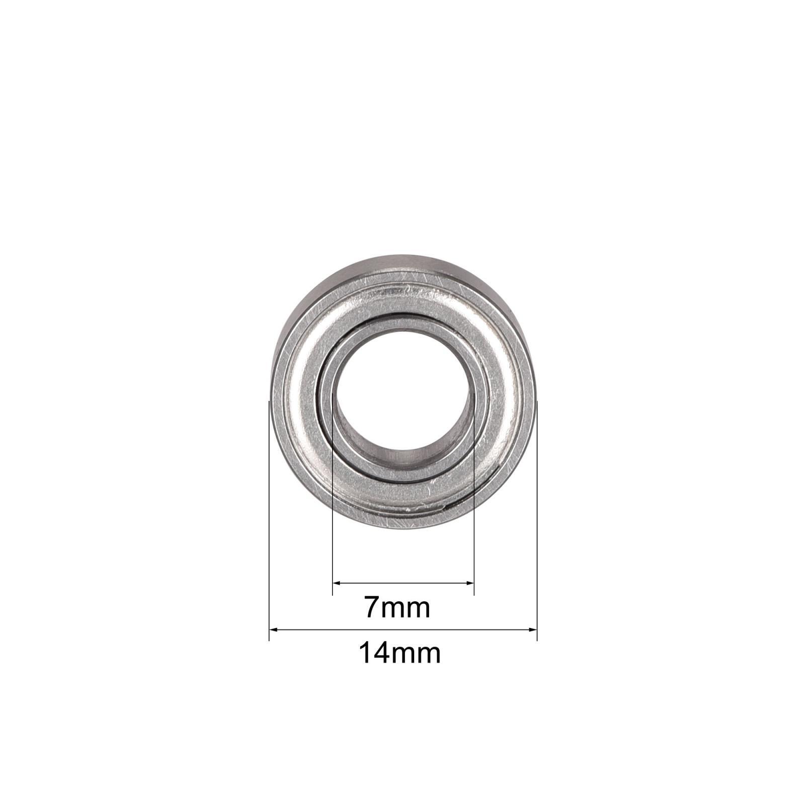 S687ZZ Stainless Steel Ball Bearing 7x14x5mm Double Shielded Bearings 5pcs