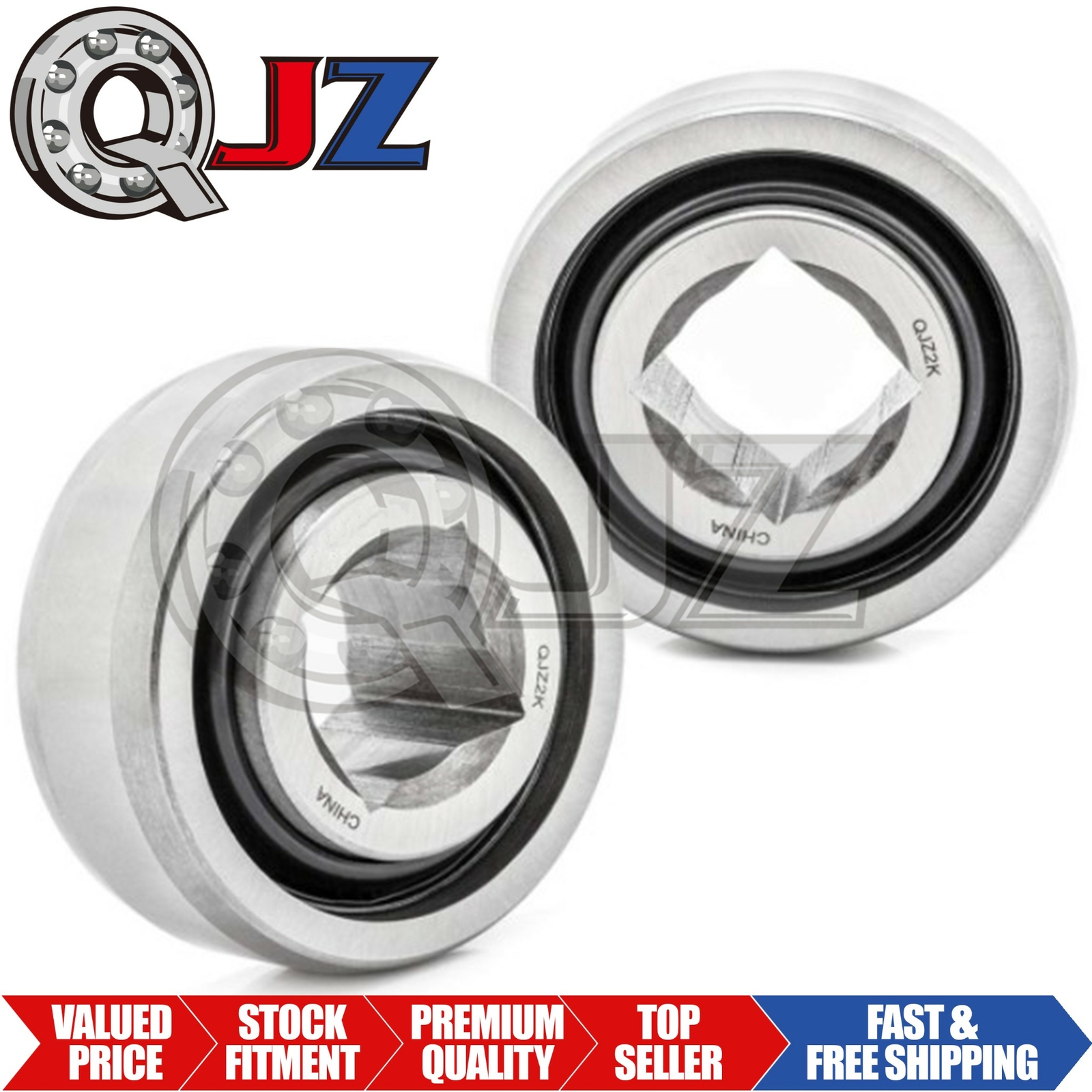 [Qty.2] W208PP6 Agricultural Bearing Straight Square Bore 1.03″ x 3.15″ x 1.437″