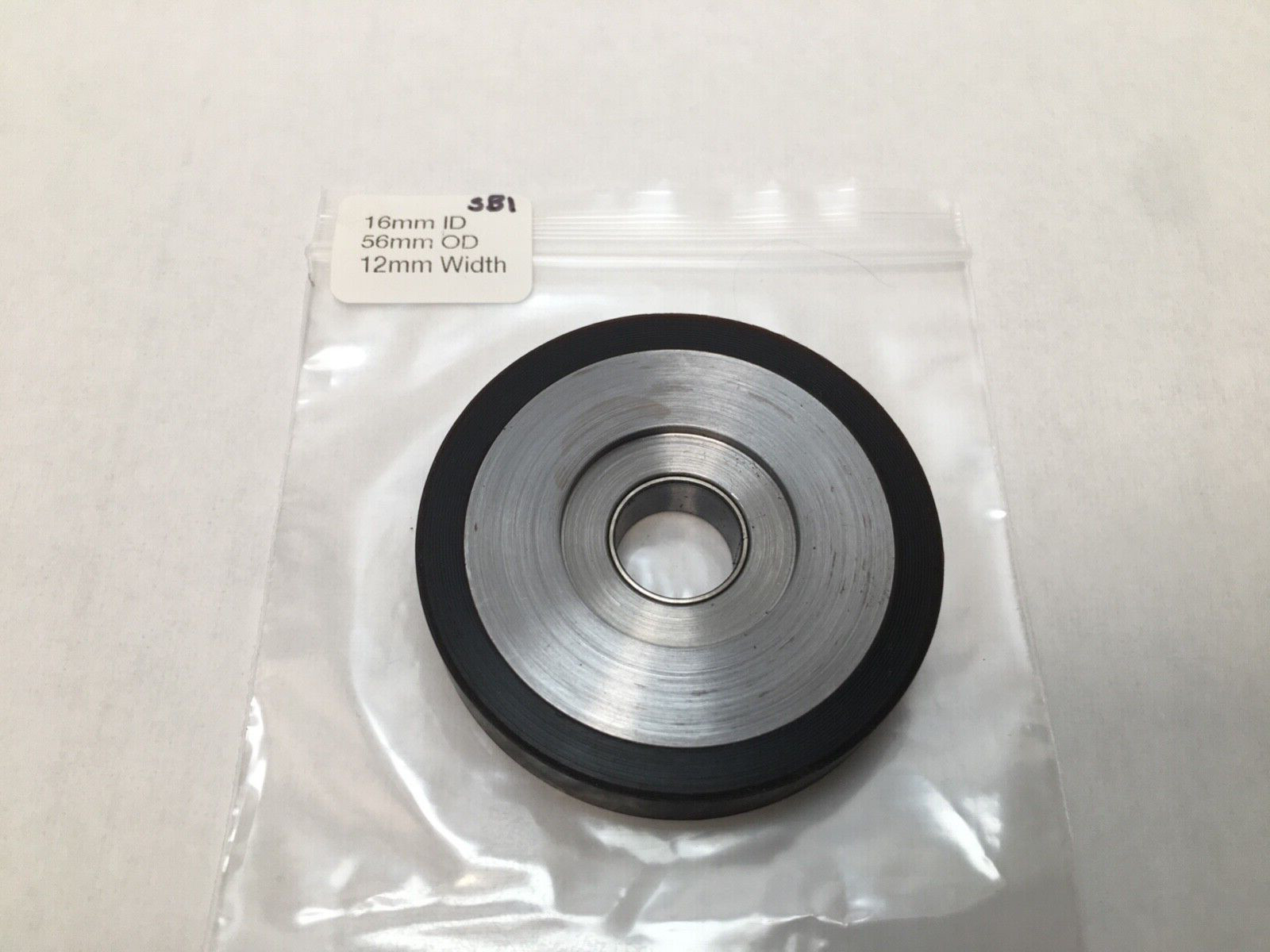 16x56x12 mm Rubber Steel Pressure Idler Pulley Roller 16mm ID 56mm OD 12mm Width