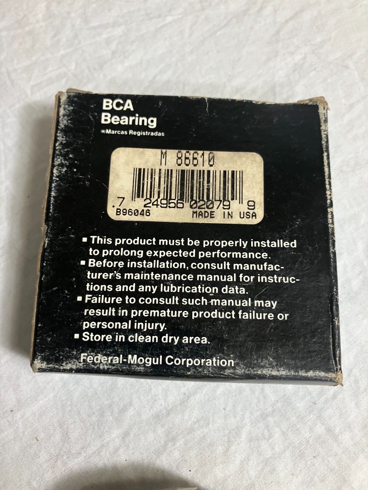 BCA Bearing M86610 Taper Roller Bearing Cup M-86610 2.5312″ OD 0.6563″ W