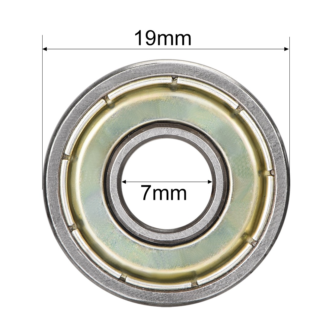 10pcs 607ZZ Deep Groove Ball Bearings Double Shield High Carbon Steel Z1