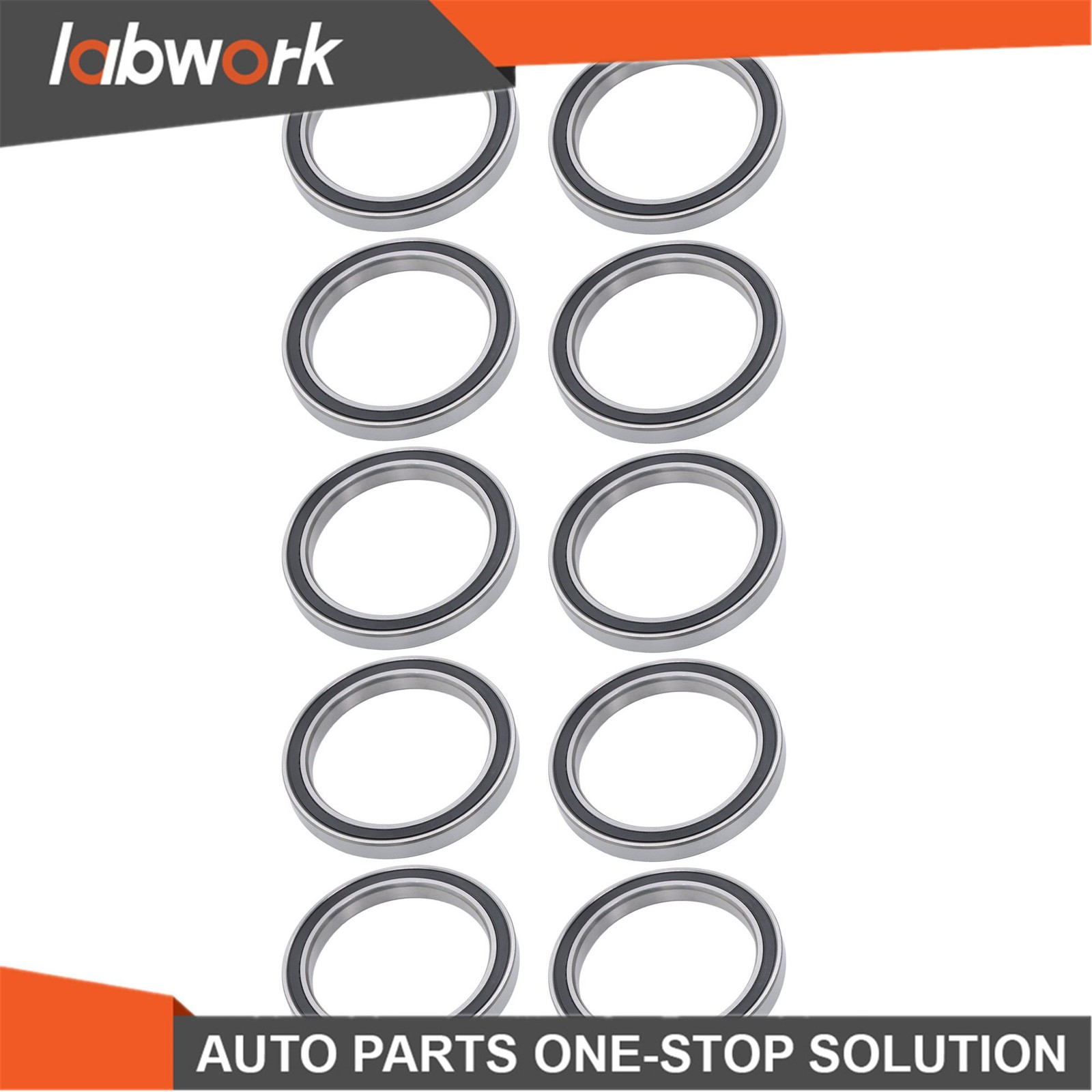 Labwork 10pcs 6810-2RS Ball Bearings 50x65x7mm Double Sealed Pre-Lubricated