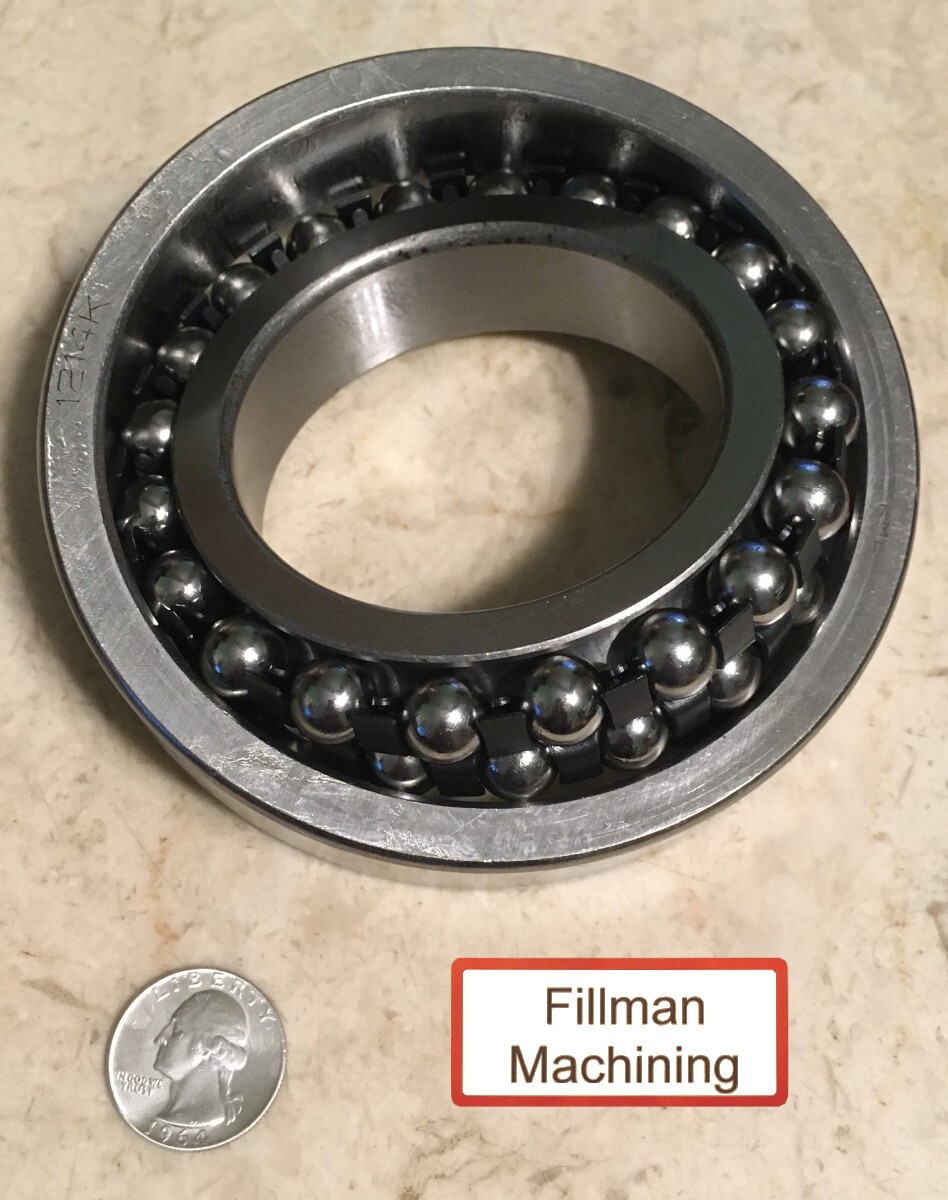 2 Pieces 1214K Self-Aligning Ball Bearing – Taper 1:12, 70x125x24 mm