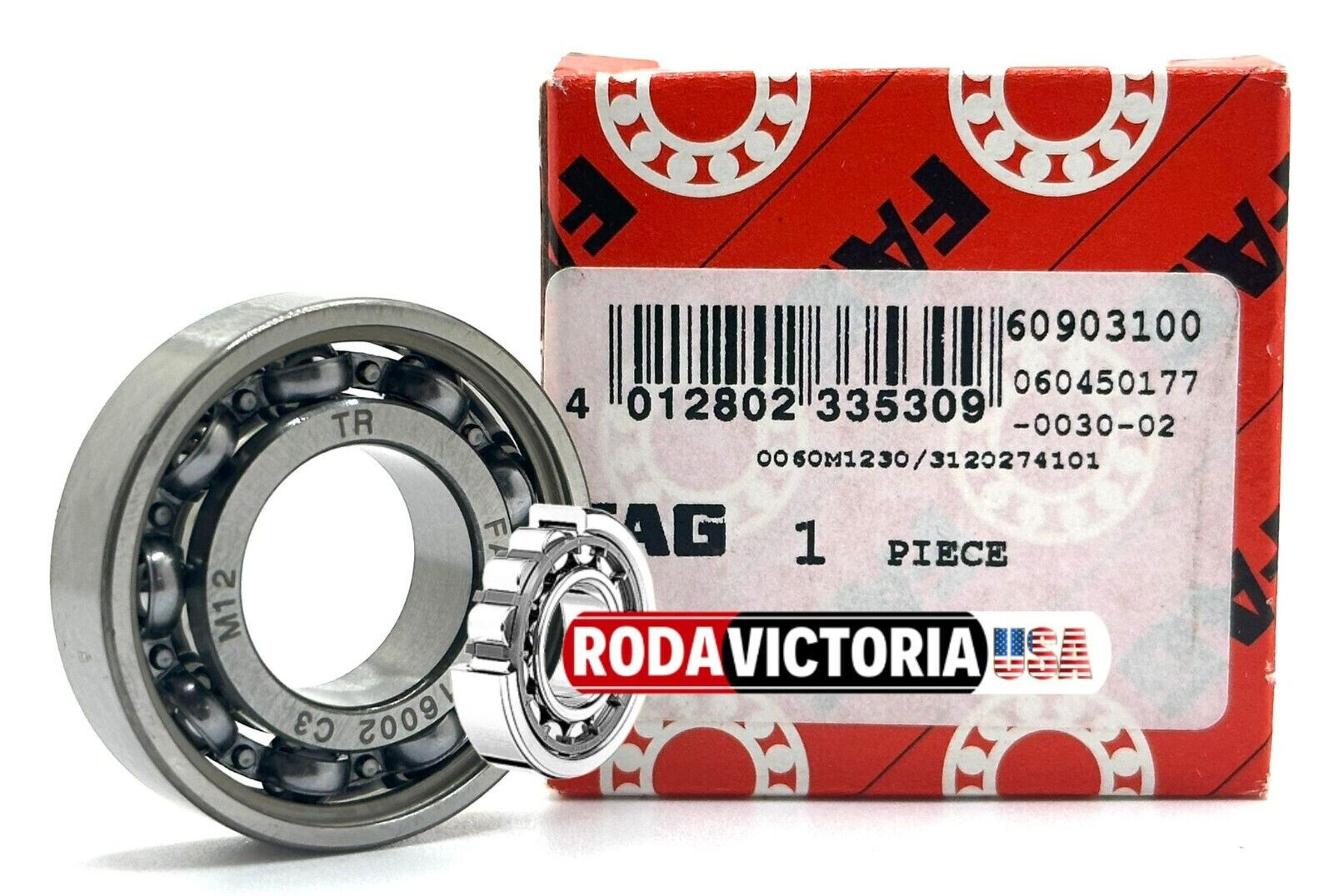 FAG 16002 C3 DEEP GROOVE BALL BEARING, OPEN TYPE, NO SEALS 15x32x8mm