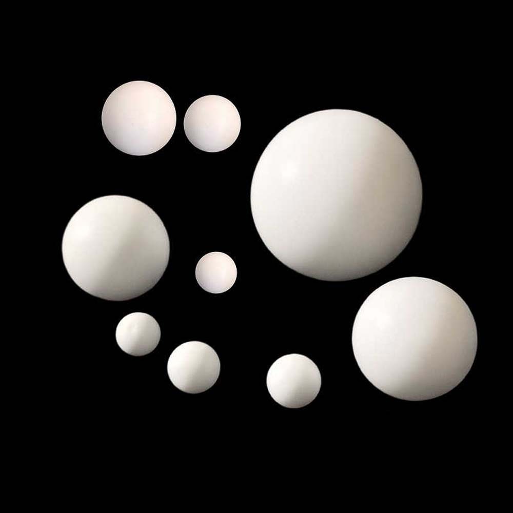 Solid PTFE Plastic White Balls Dia 3-63mm Diaphragm Pumps Seal Balls Valve Balls
