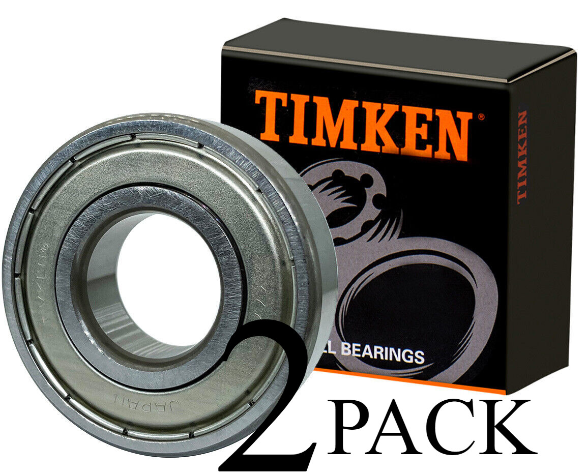 2 PACK 6204-ZZ TIMKEN 20X47X14MM Double Metal Seal Bearings Free Return USA NEW