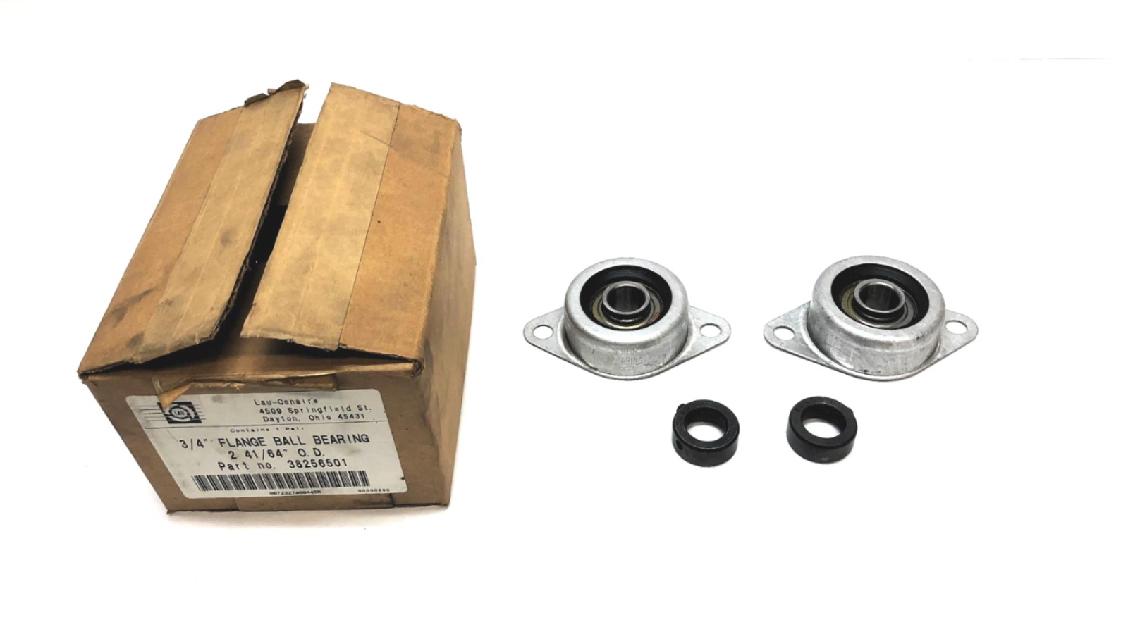 Lau-Conaire (1) Pair Of 3/4″ Flange Ball Bearings 38256501 NOS