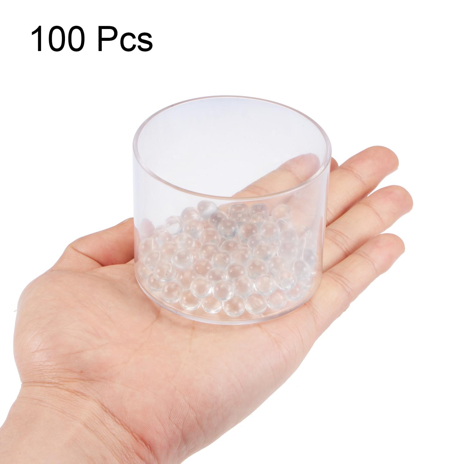 100pcs 8mm Solid Round Clear Glass Ball Boiling Stones Soda Lime Glass Beads