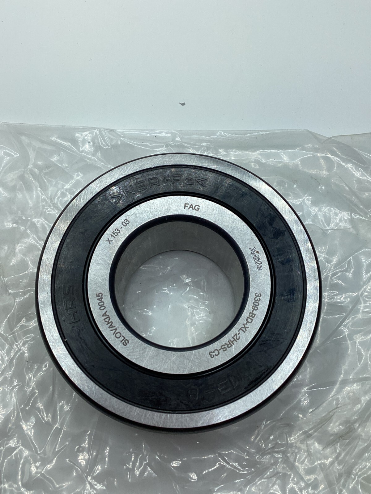 FAG 3309-BD-XL-2HRS-C3 Double Row Angular Contact Bearing, X-life, Steel