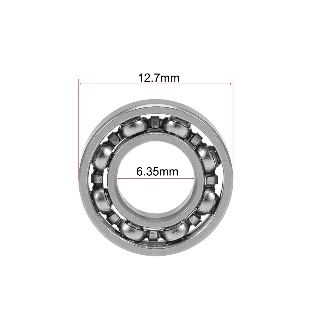 5Pcs R188 Deep Groove Ball Bearing 1/4″x1/2″x1/8″ Open Type Z2