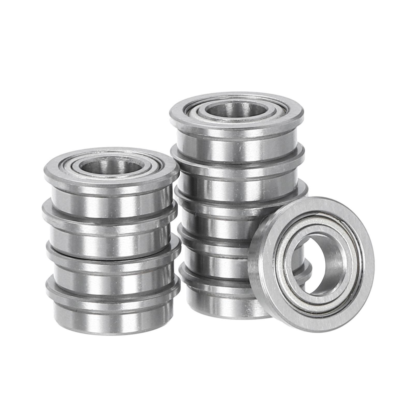 10pcs FR166ZZ Flanged Ball Bearing 3/16×3/8×1/8 Inch Bearing Chrome Steel