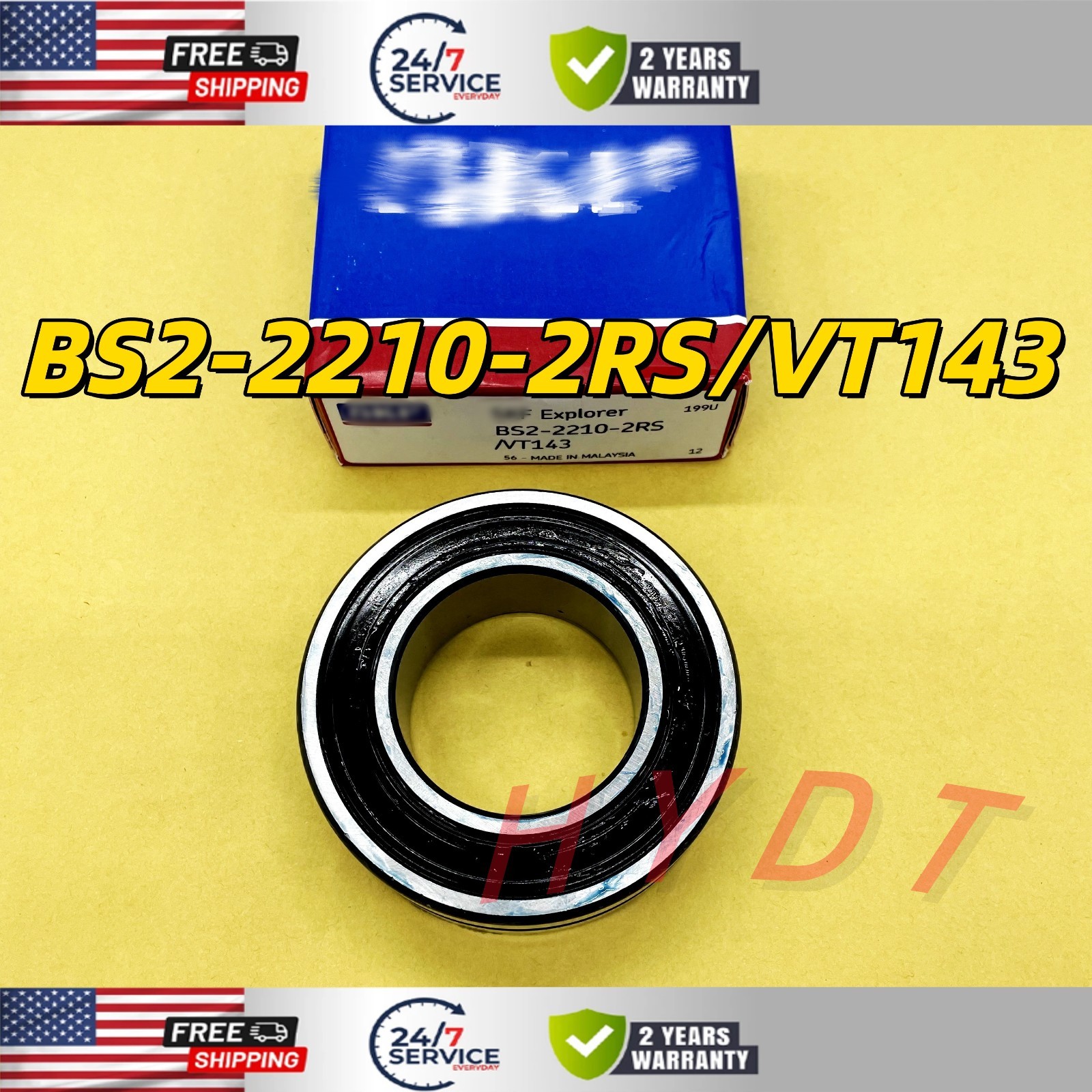 BS2-2210-2RS/VT143 New For SKF Sealed Spherical Roller Bearing 50x90x28mm