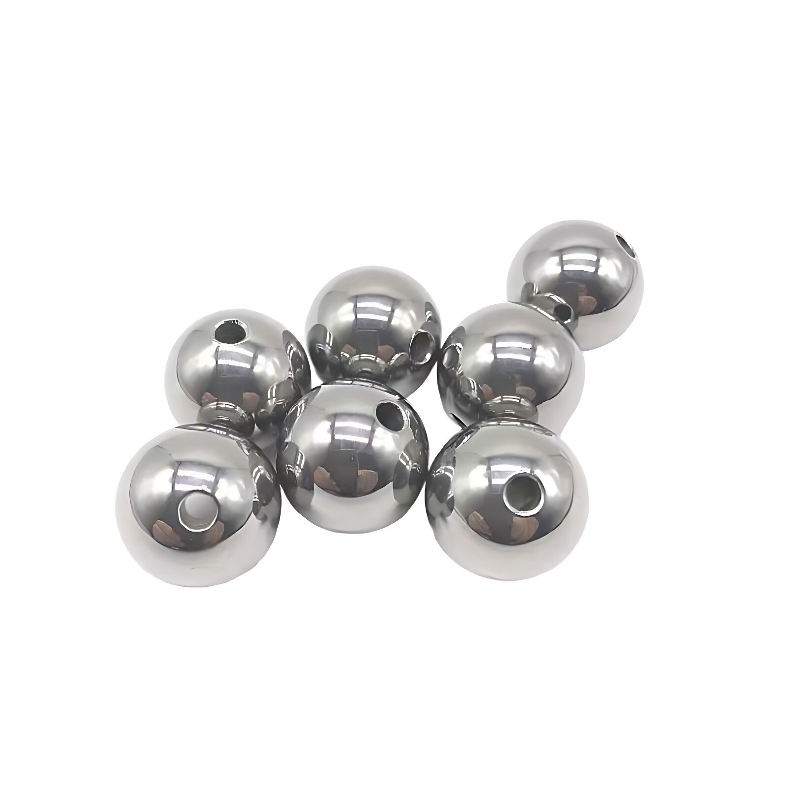 Ø 2mm-60mm Stainless Steel Silver Round Spacer Beads Jewelry Finding Loose Beads