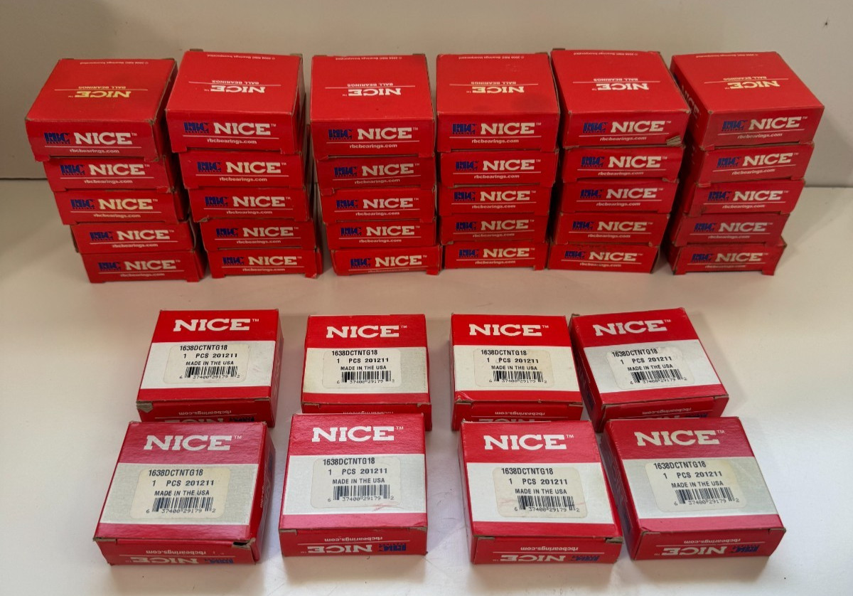 (38) RBC NICE Bearing 1638DCTNTG18 Ball Bearing – WHOLESALE LOT OF 38 PCS. NEW !