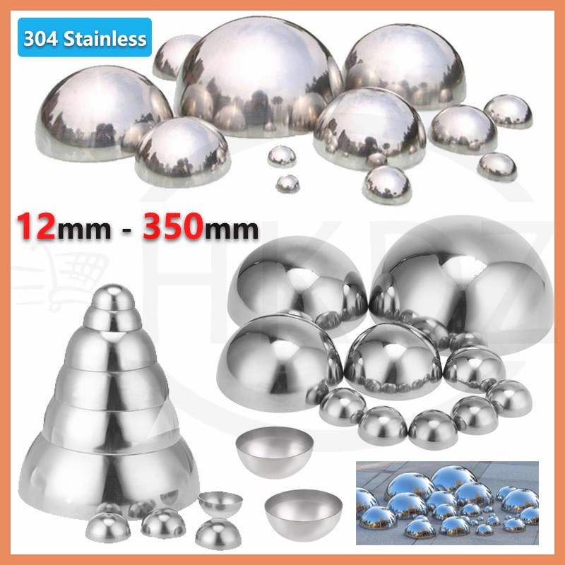 304 Stainless Steel Half Round Ball Hollow Half Round Railing Balls Ø25mm -350mm