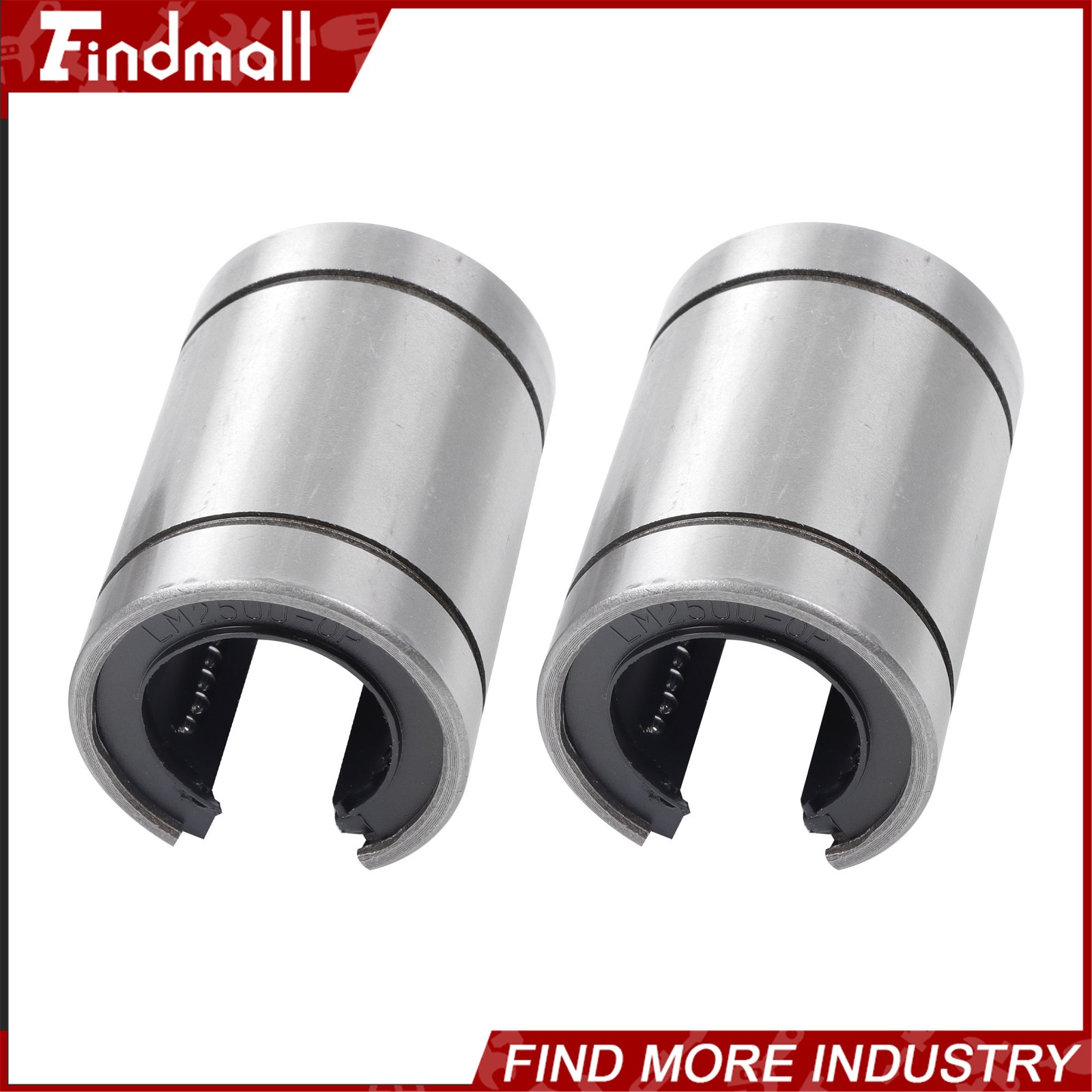 Findmall 4pcs LM25UUOP Open Linear Ball Bearings 25x40x59mm – CNC Machine Parts