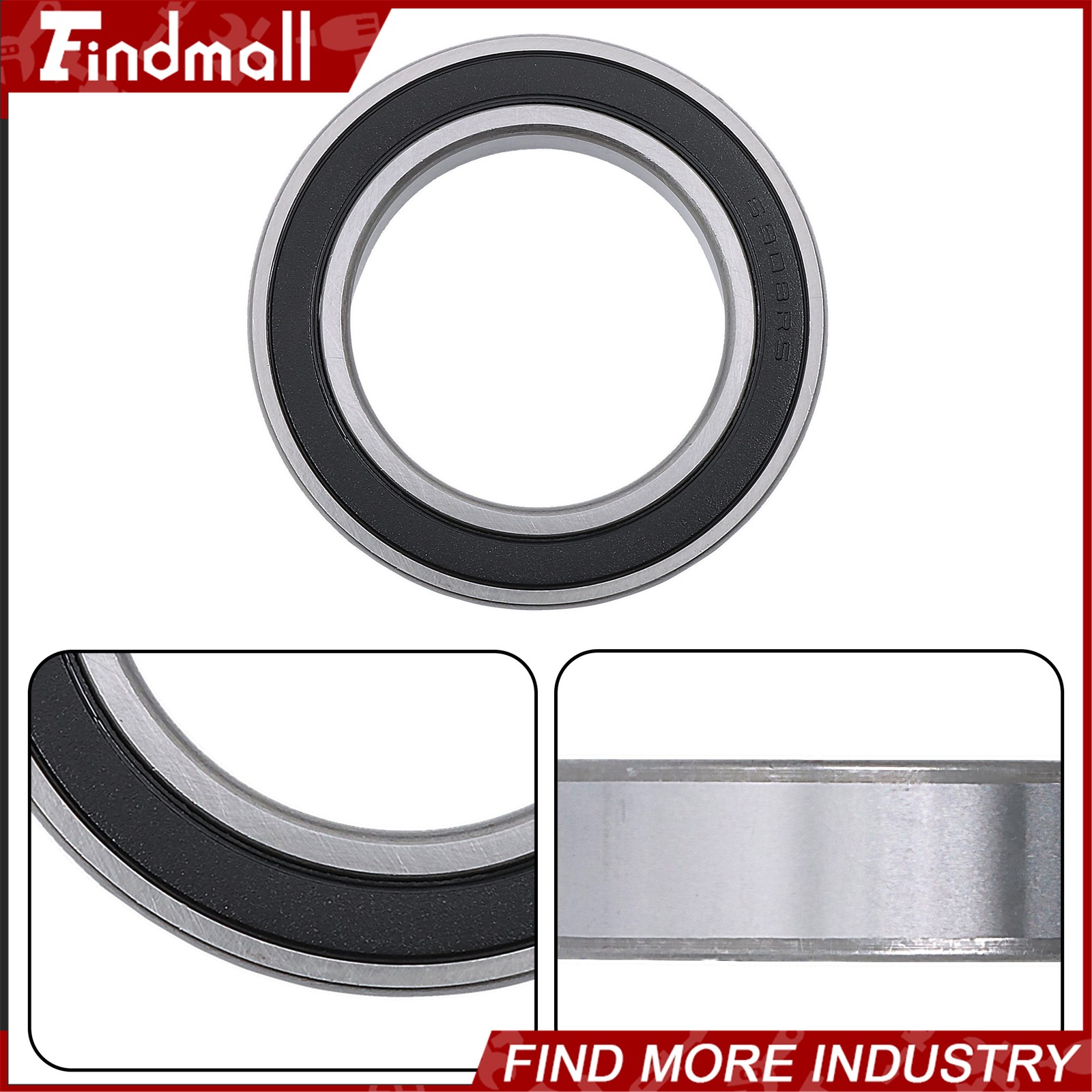 Findmall 6908-2RS Deep Groove Bearings 10pcs 40x62x12mm Rubber Sealed Set