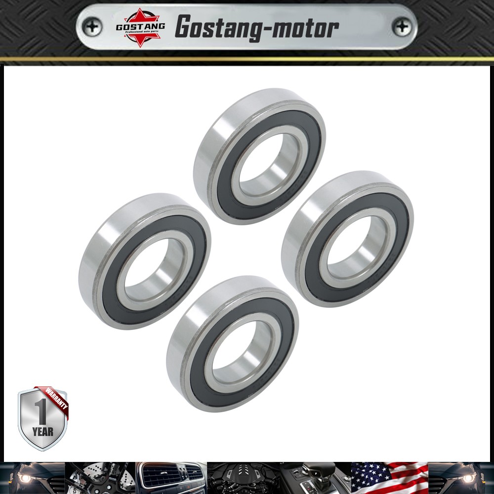4Pcs 6208-2RS Deep Groove Ball Bearings 40mm Inner Dia 80mm OD 18mm Bore Sealed