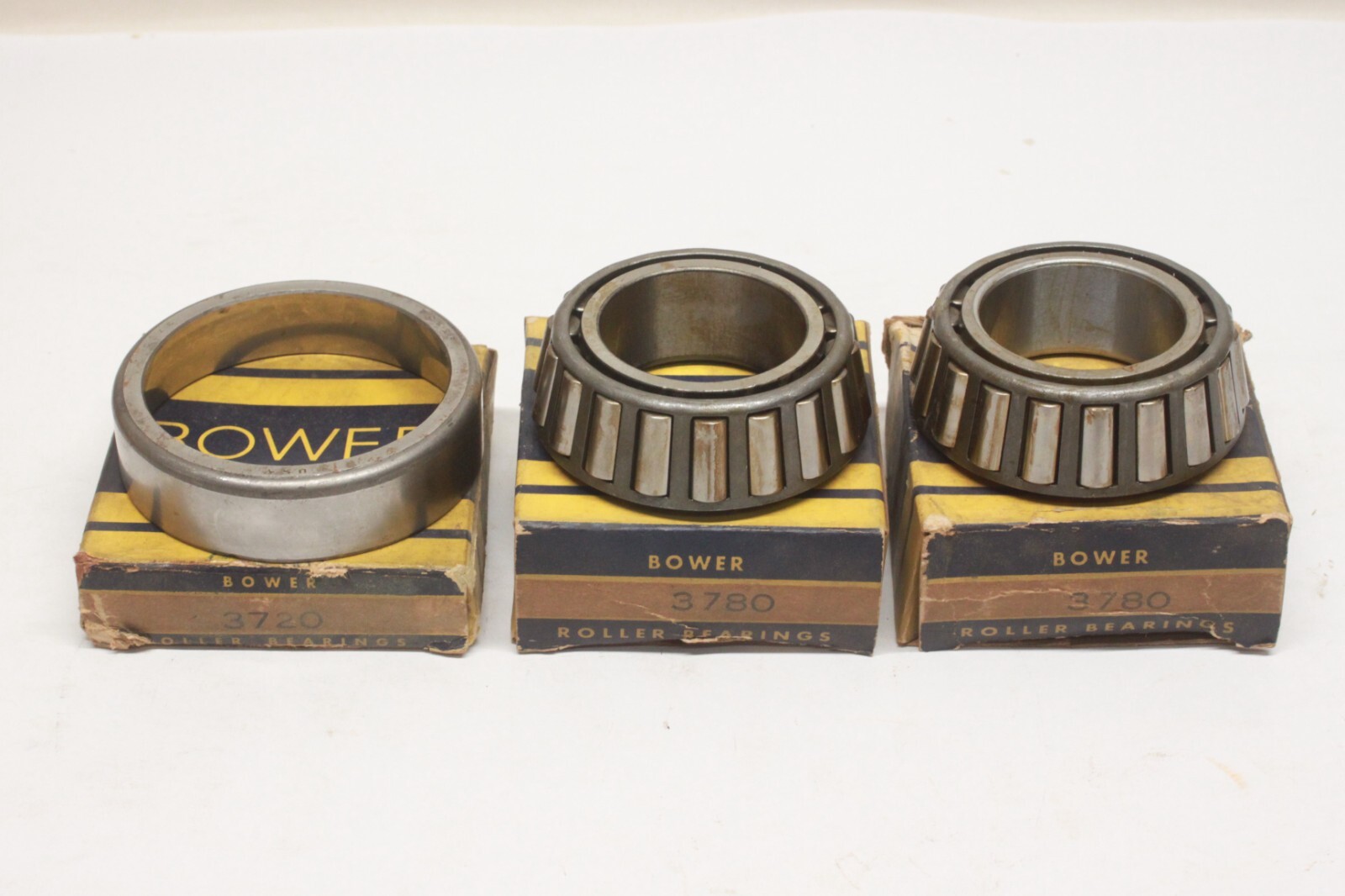 NOS Lot/3 Tapered Roller Bearing Parts (2) 3780 Cones (1) 3720 Cup Unused