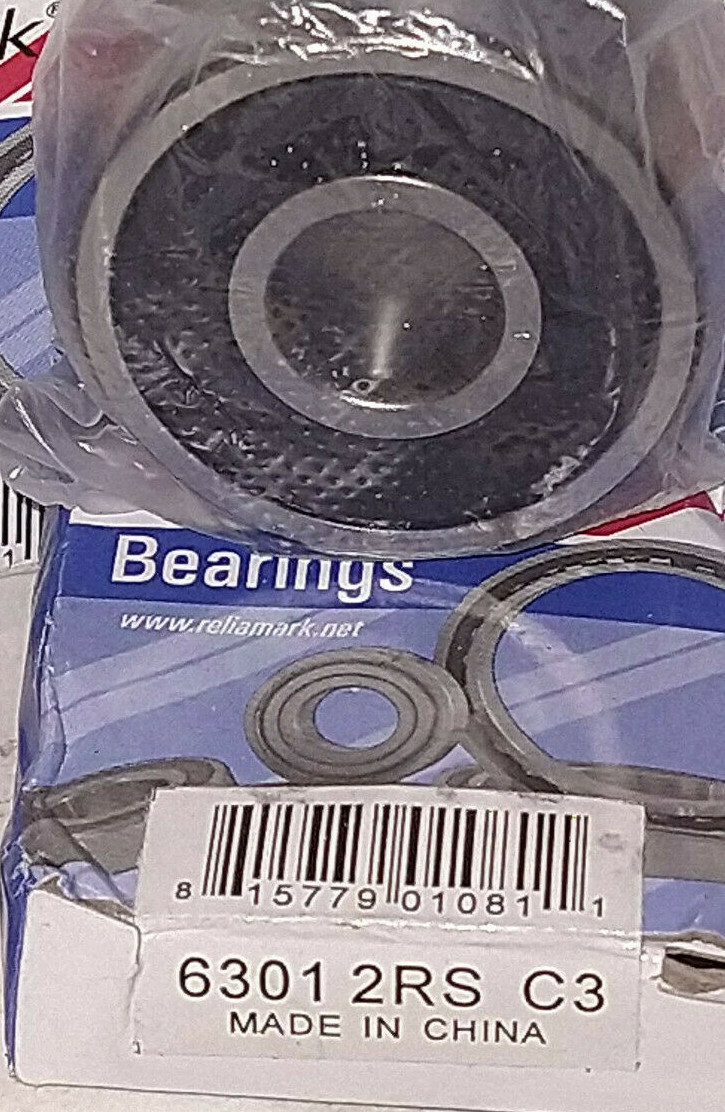7 NEW RELIAMARK 6301 2RS C3 BALL BEARINGS NIB ***MAKE OFFER***