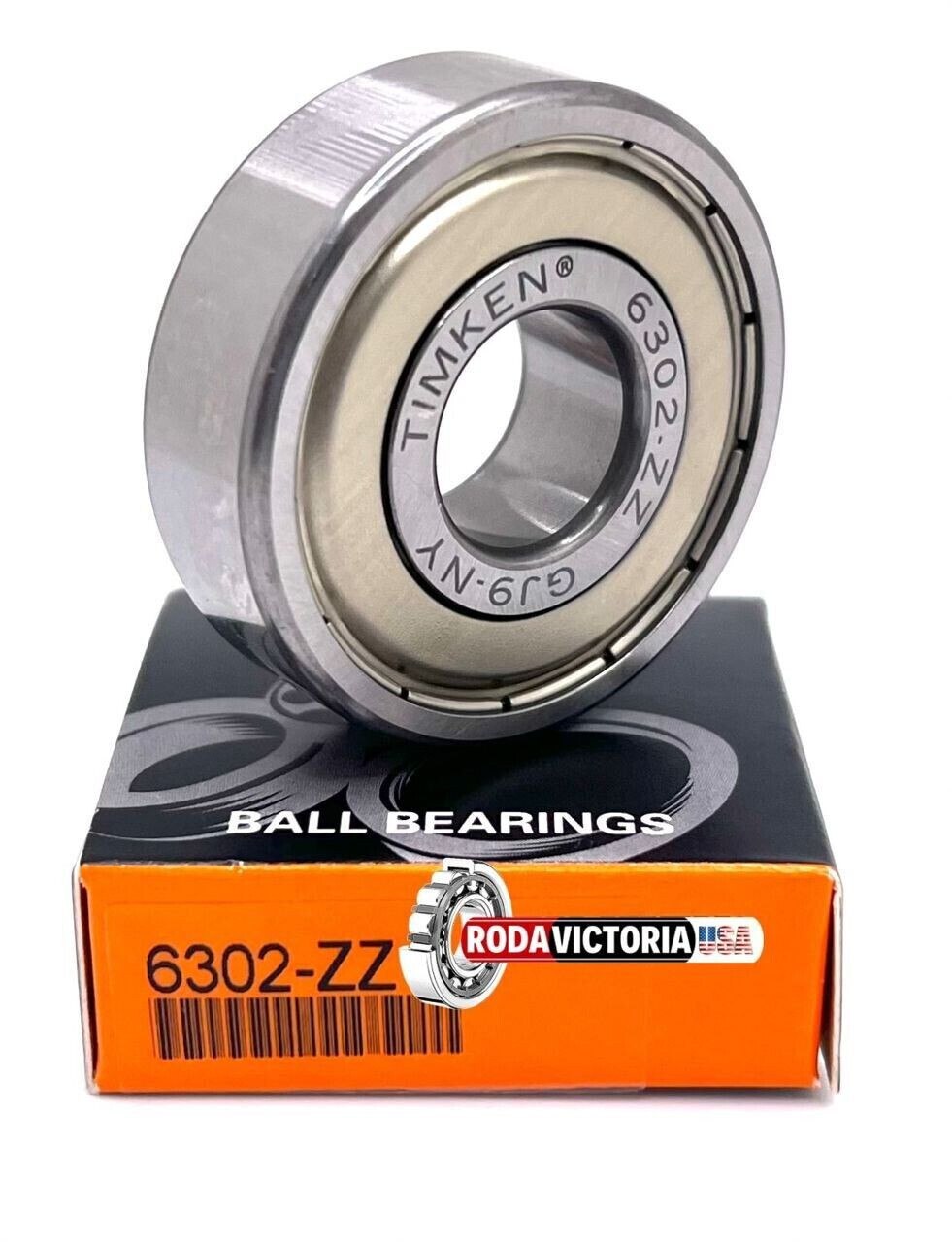TIMKEN 6302 ZZ DEEP GROOVE BALL BEARING, METAL SHIELDED 15x42x13mm