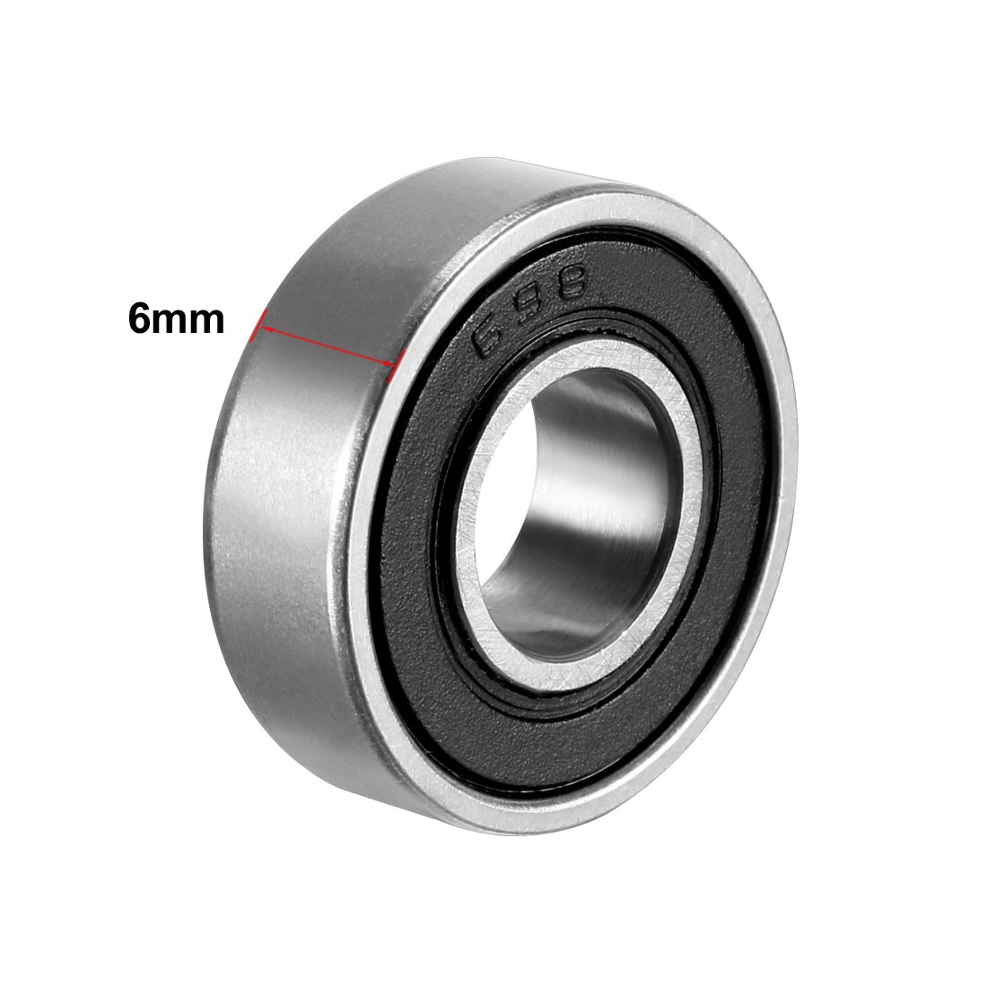 10Pcs 698-2RS Deep Groove Ball Bearing Equipment Steel Double Sealed 8x19x6mm