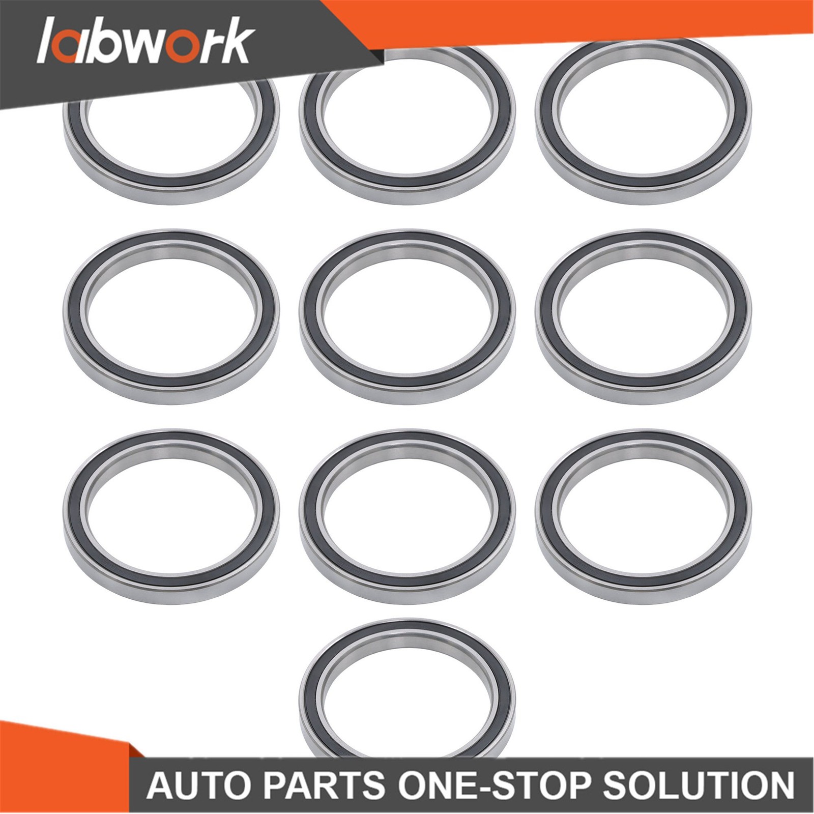 Labwork 10pcs 6810-2RS Ball Bearings 50x65x7mm Double Sealed Pre-Lubricated