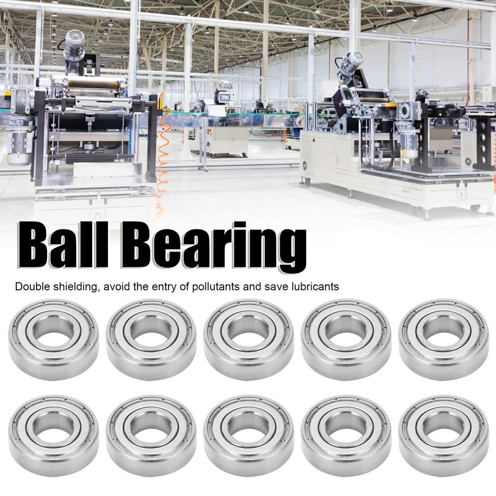 10pcs S6001ZZ Ball Bearings 28x12x8mm Stainless Steel for Crushers Vibrating
