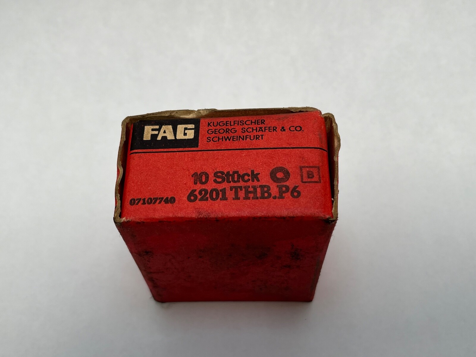 FAG 6201.TBH.P6 Ball Bearing 12x32x10 mm 6201-TBH-P6 Germany 10 Pcs