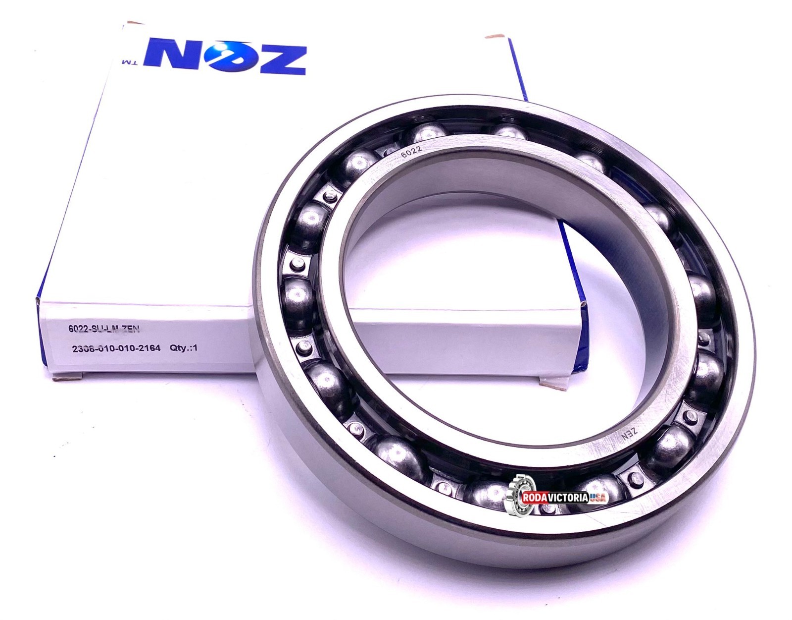 ZEN 6022 Deep Groove Ball Bearing, Open Type, No Seals 110x170x28 mm