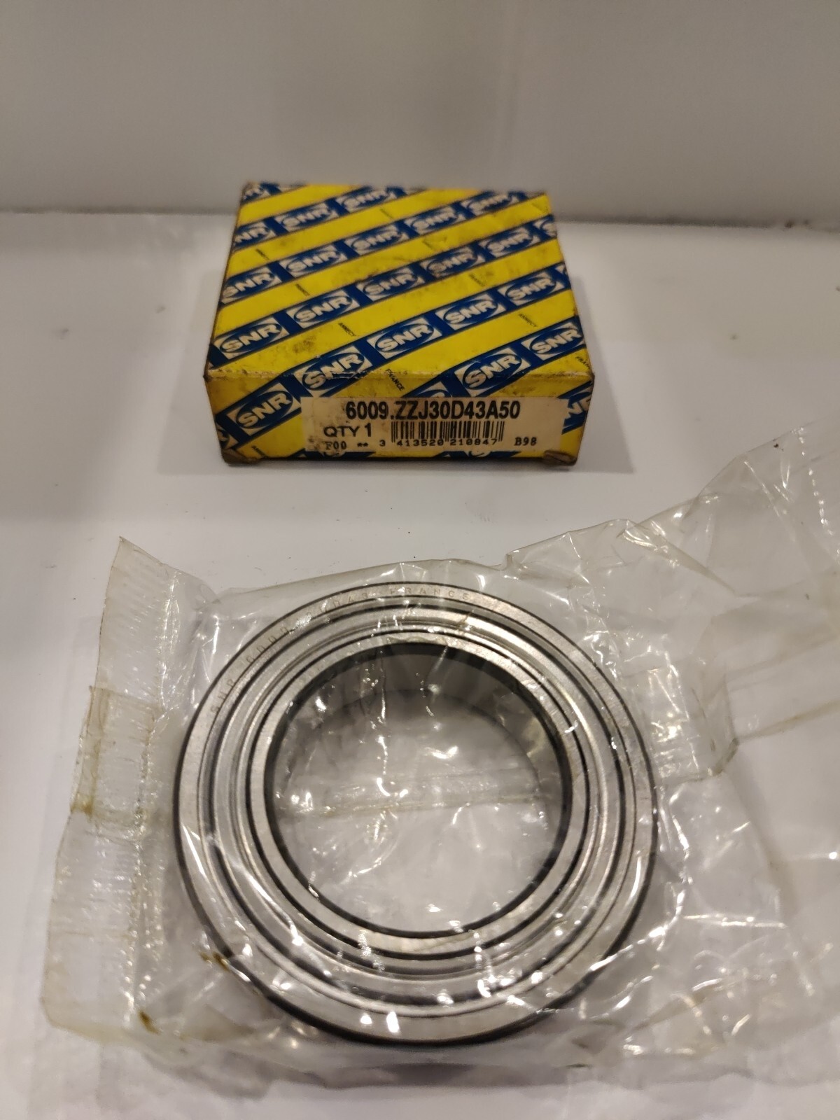 SNR NTN 6009 ZZ DEEP GROOVE BALL BEARING, METAL SHIELDED 45x75x16mm SNR
