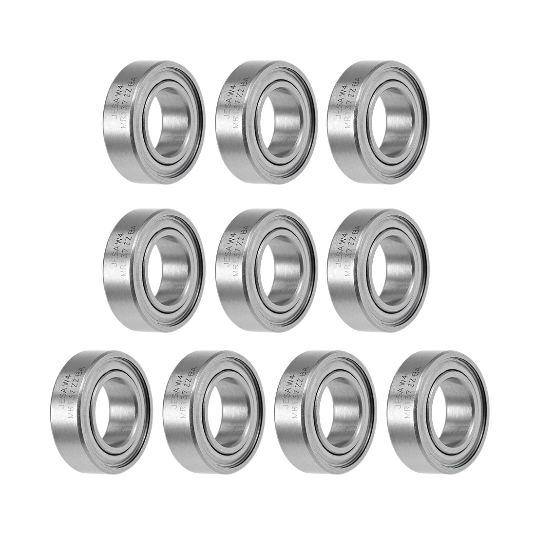 MR137ZZ Ball Bearings Z2 7x13x4mm Double Shielded Chrome Steel 10pcs