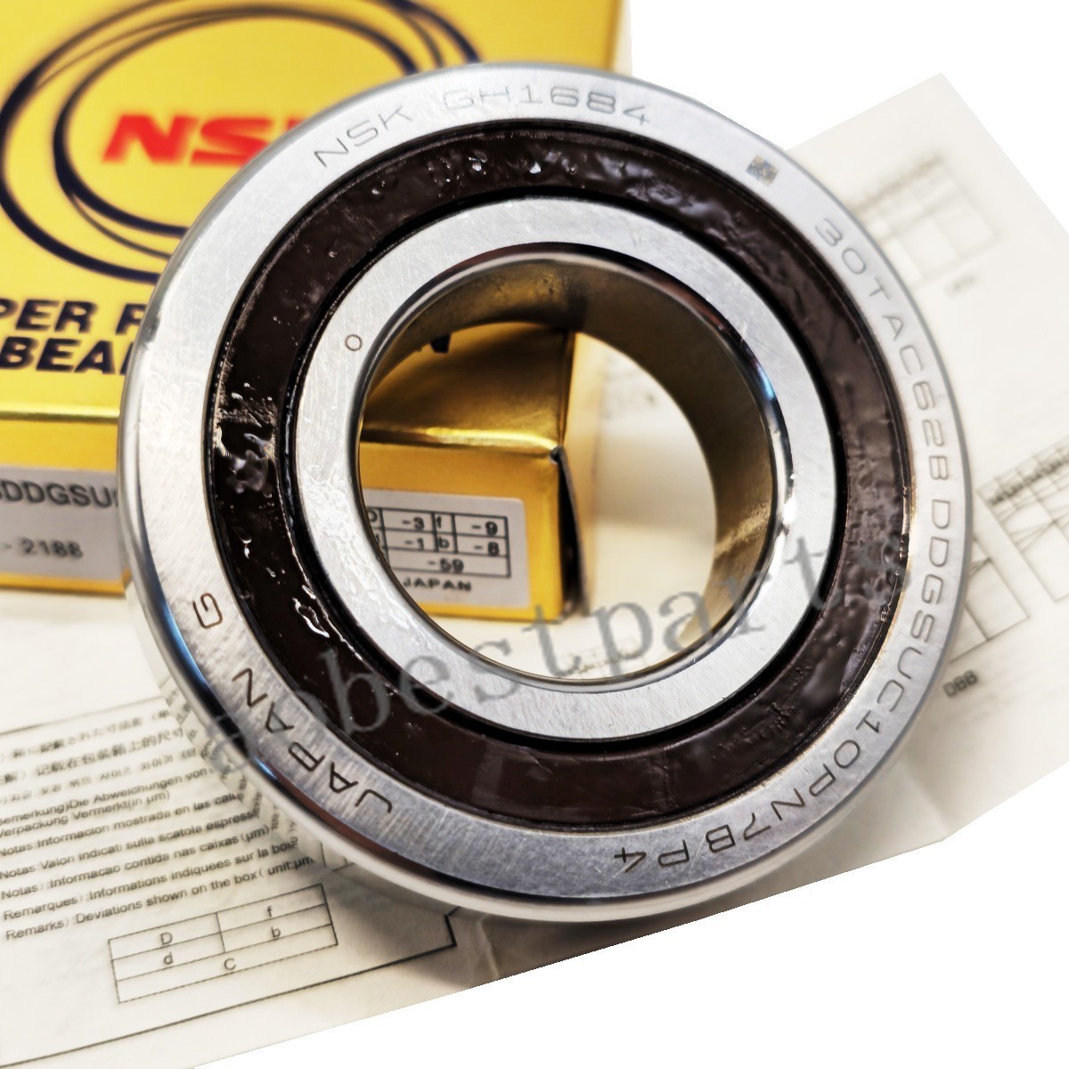 ABEC-7 Ball Screw Bearings for NSK Matched 30TAC62BDDGSUC10PN7BP4 Set of 2