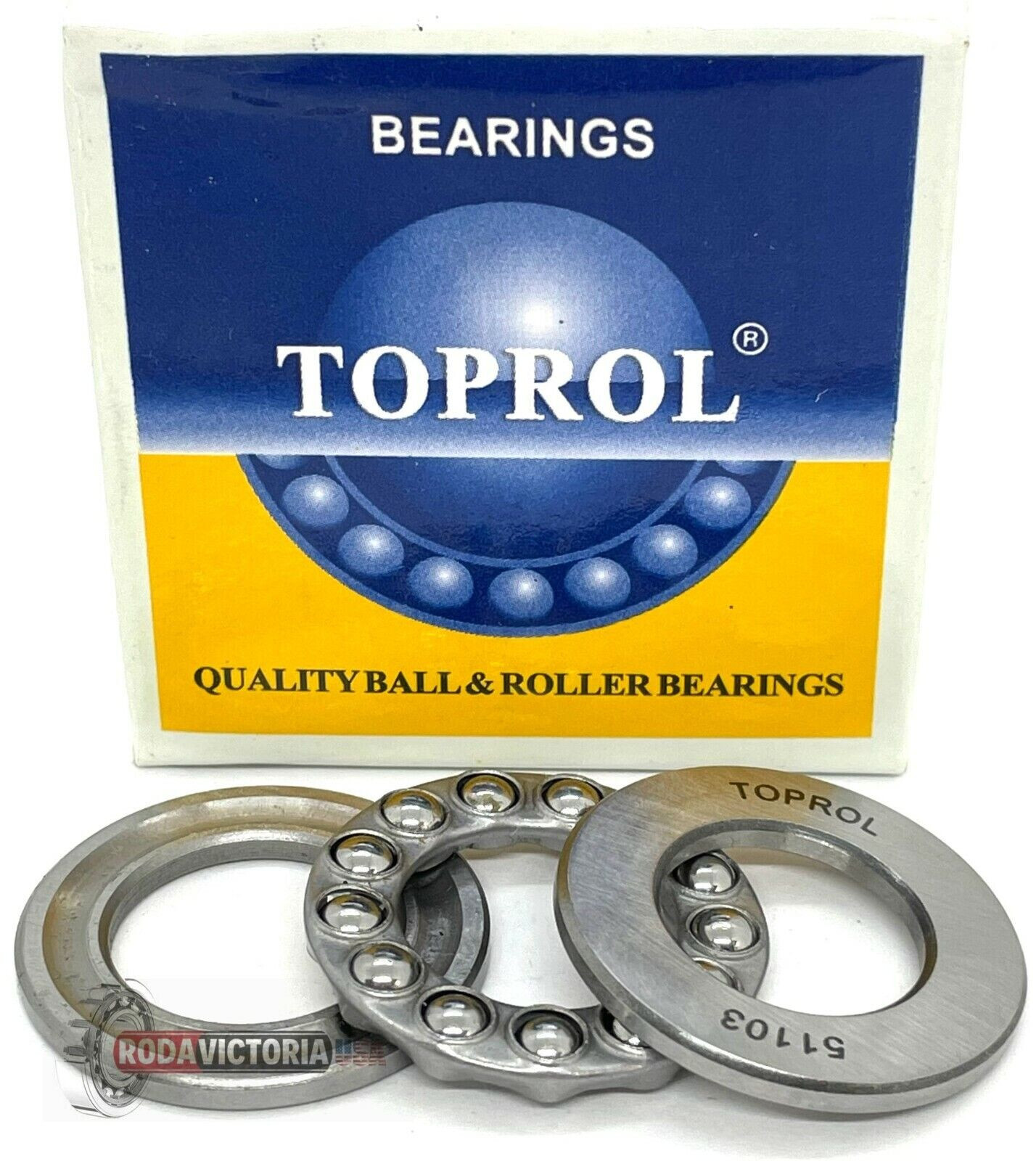 TOPROL 51103 AXIAL THRUST BALL BEARING 17mm X 30mm X 9mm 17x30x9 TOPROL
