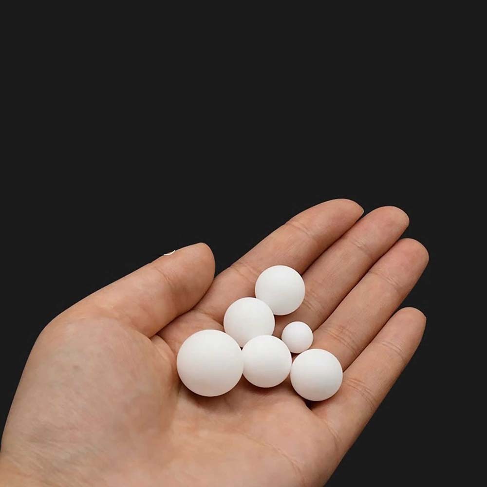 Solid PTFE Plastic White Balls Dia 3-63mm Diaphragm Pumps Seal Balls Valve Balls