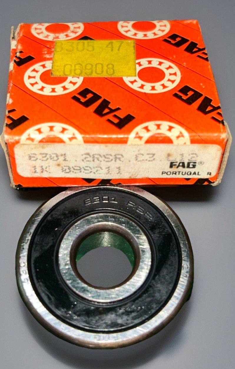 FAG Deep Groove Ball Bearing, Part Number 6301.2RSR.C3.L12 Portugal 1k 099211