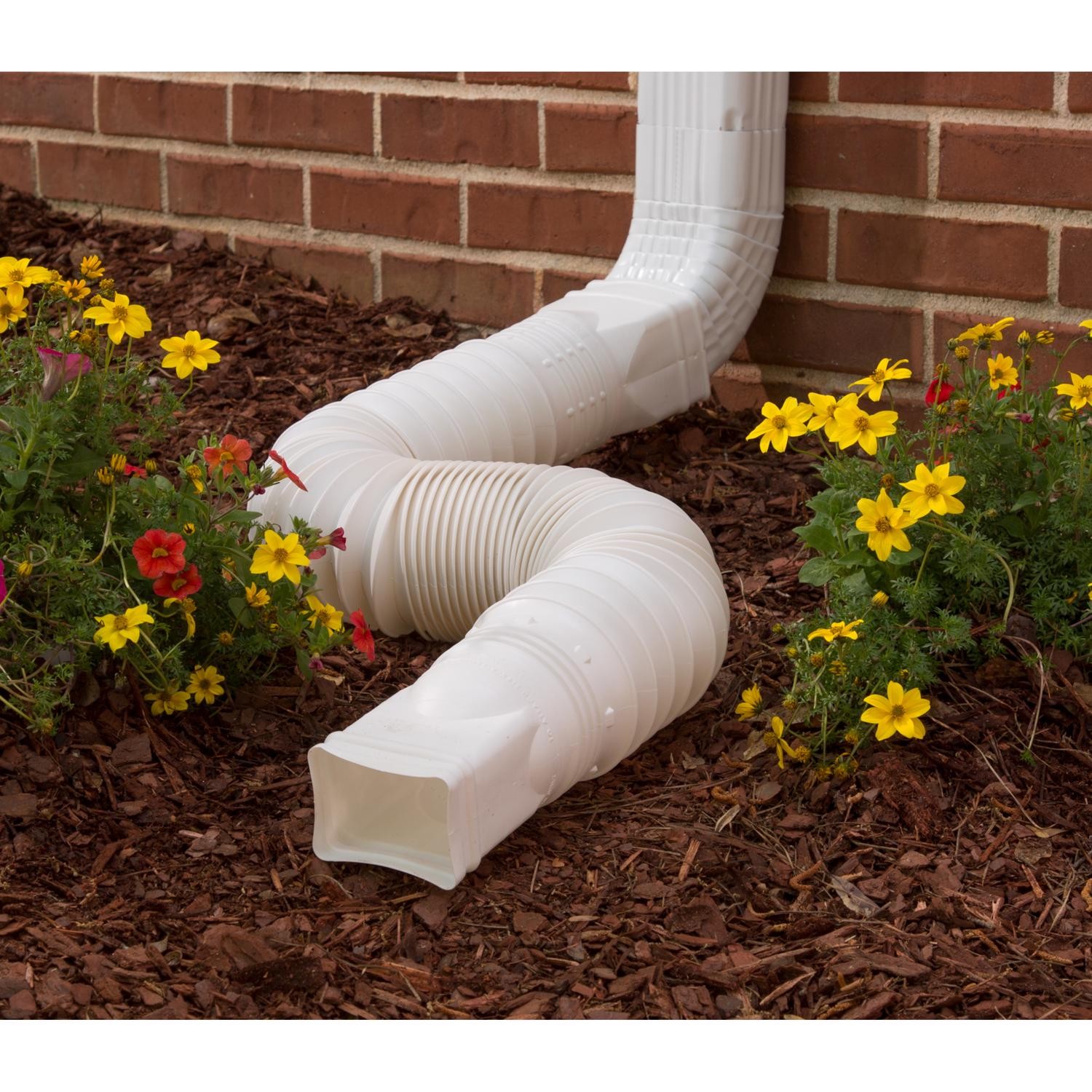 Amerimax 85010 Rigid Corrugated Downspout Extension 4.5 H x 4.5 W x 55 L in.