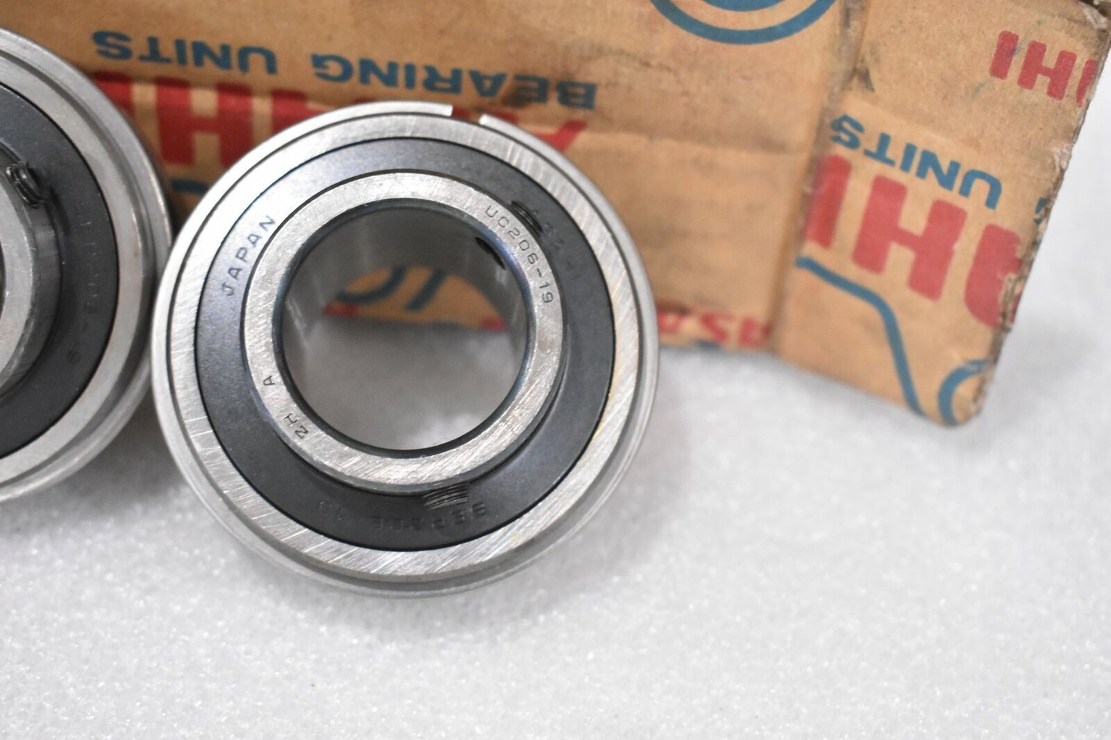 ASAHI BEARINGS SER206-19 BALL INSERT BEARING 1-3/16″ ID x 2.44″ OD (Lot of 3)