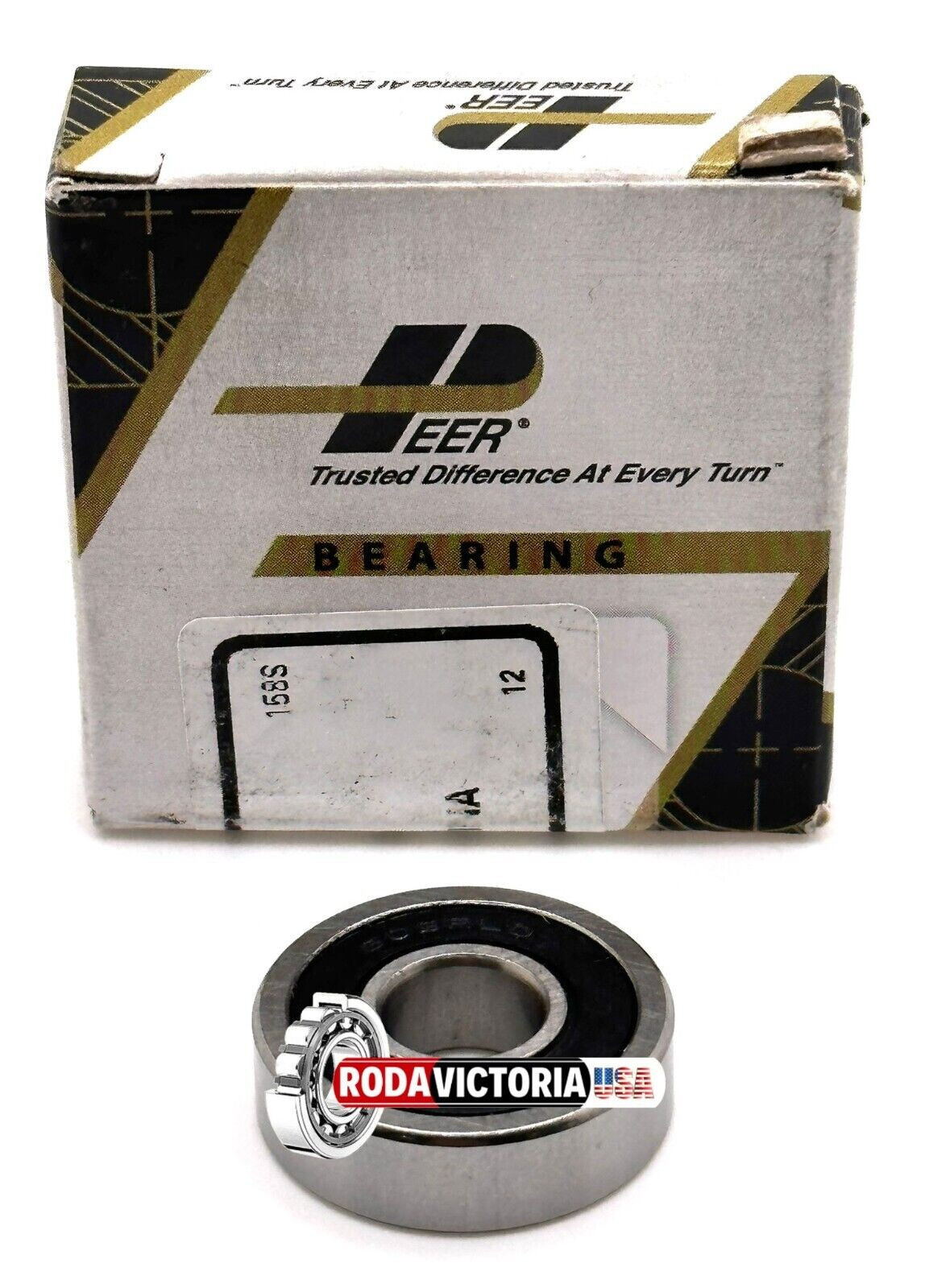 PEER 609-2RS DEEP GROOVE BALL BEARING, RUBBER SEALED 9x24x7mm 609-2RDL