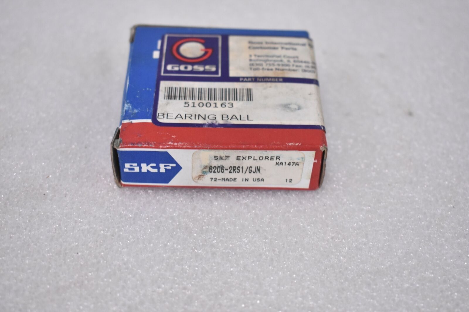 SKF 6206-2RS1/GJN DEEP GROOVE BALL BEARING 30mm x 60mm x 16mm