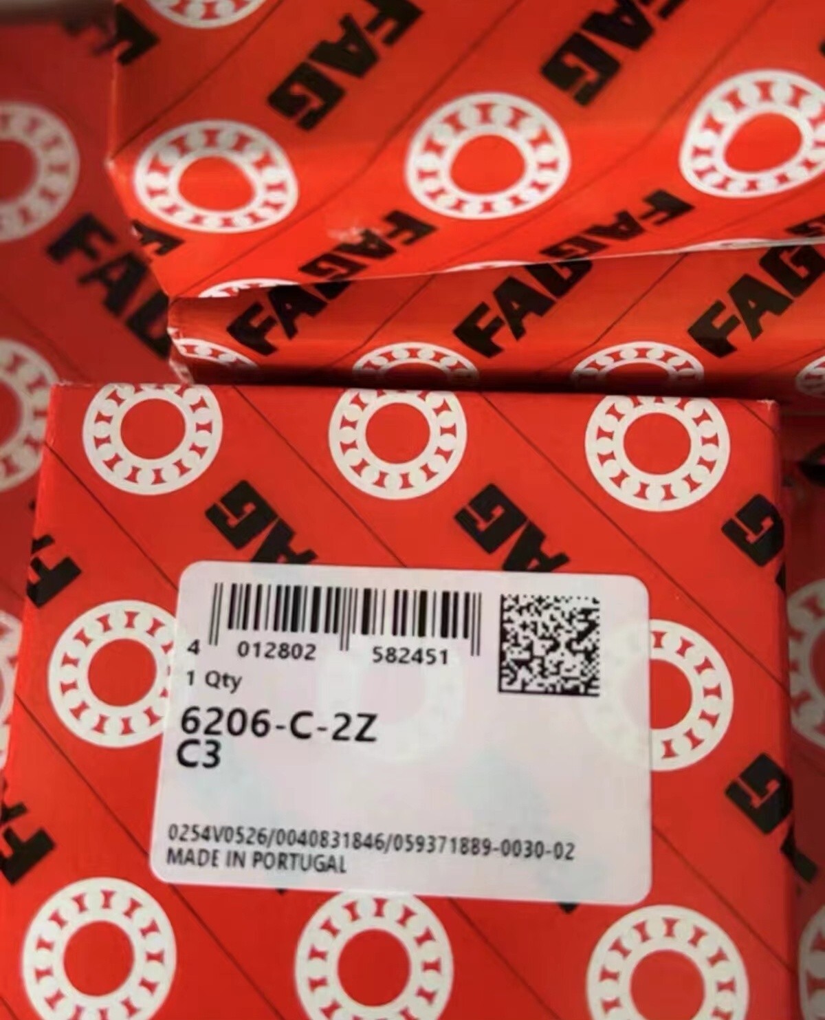 1PC FAG 6206-C-2Z-C3 Deep Groove Ball Bearing
