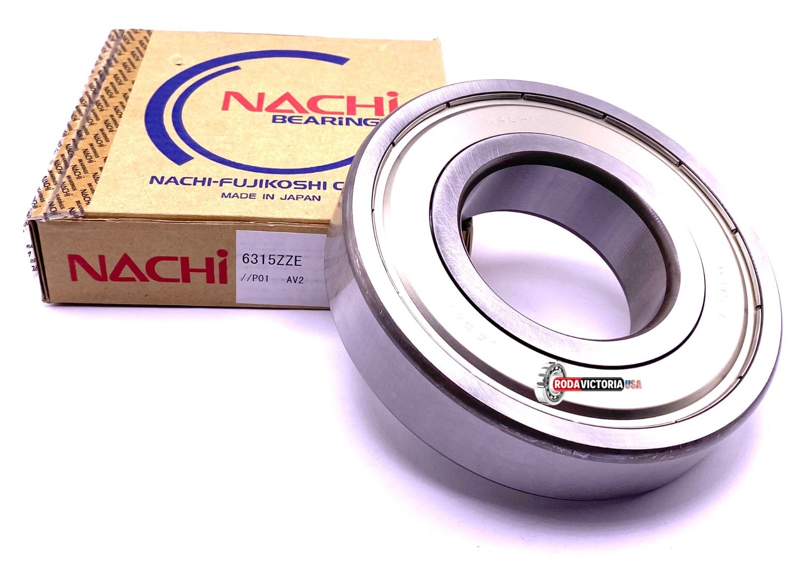 NACHI Japan 6315 ZZ Deep Groove Ball Bearing, Metal Shielded 75x160x37 mm