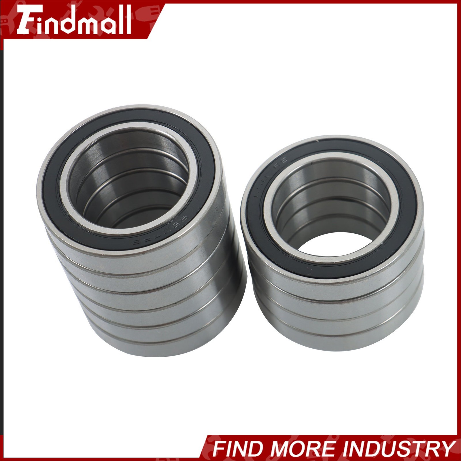 Findmall 6907-2RS Deep Groove Bearings 10pcs 35x55x10mm Rubber Sealed Set