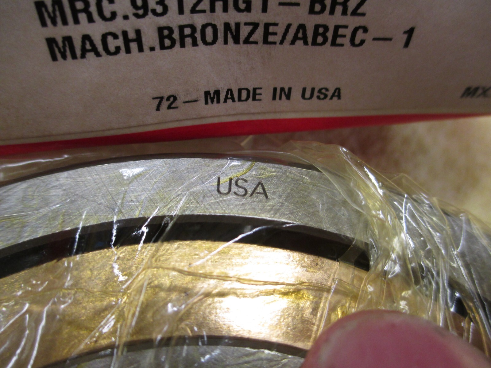 MRC 9312HG1 BRZ, Bearing, Angular Contact Bearing, ABEC 1, ISO P0, NEW, M6