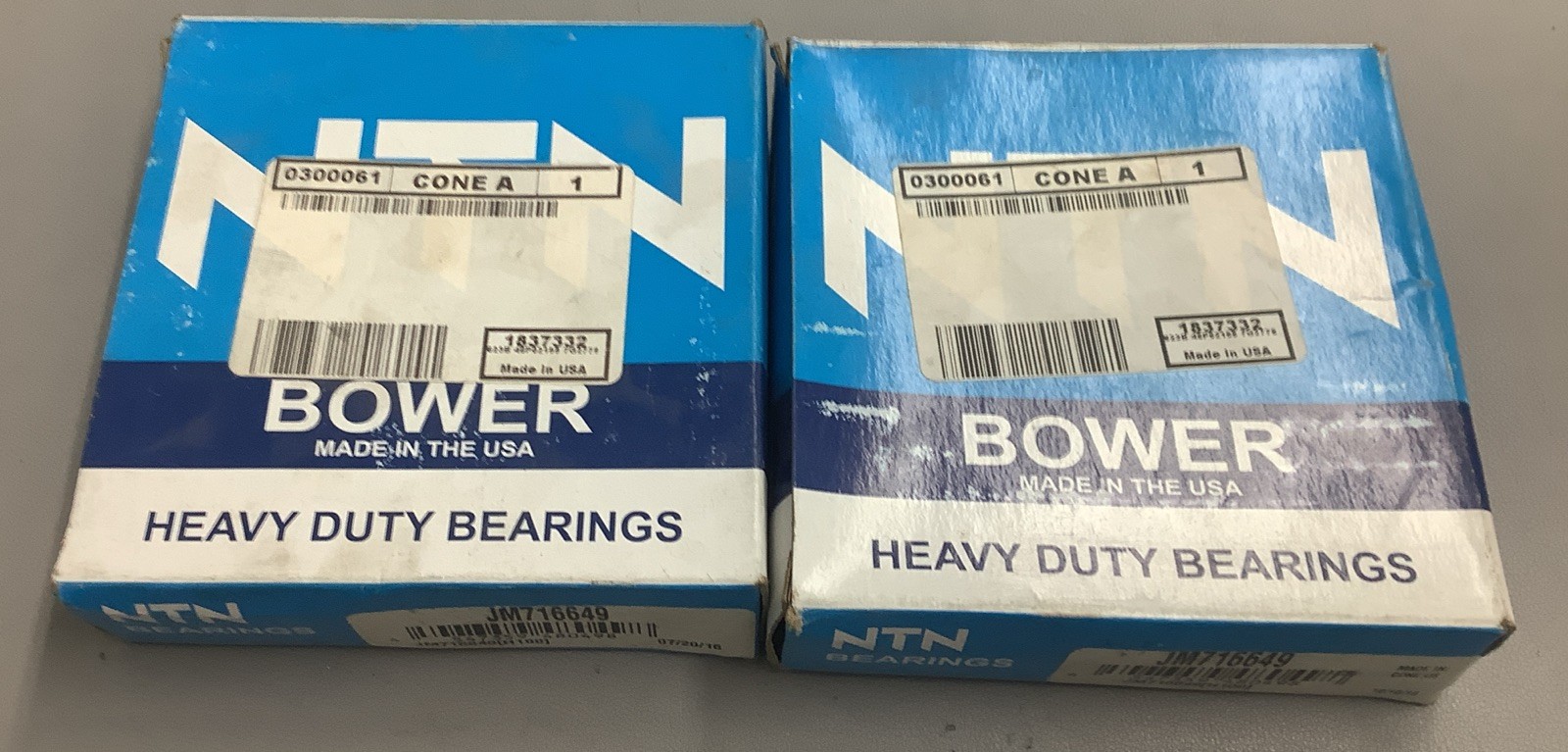 Lot of 2 NTN Tapered Roller Bearing Cone JM716649 85mm ID, 29mm Width (b451)