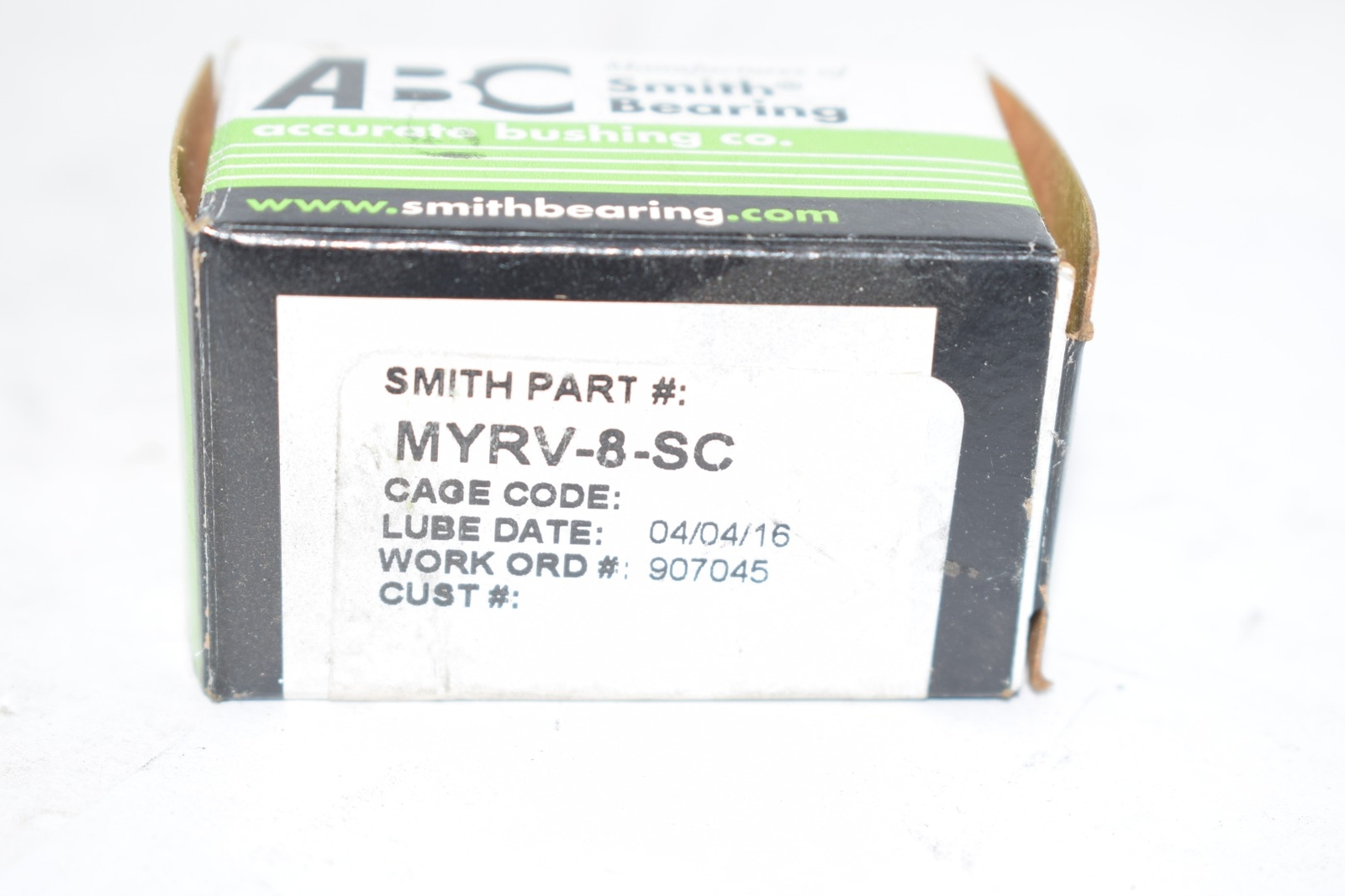 NEW ABC SMITH MYRV-8-SC Cam Follower and Track Roller – Yoke Type Bearing
