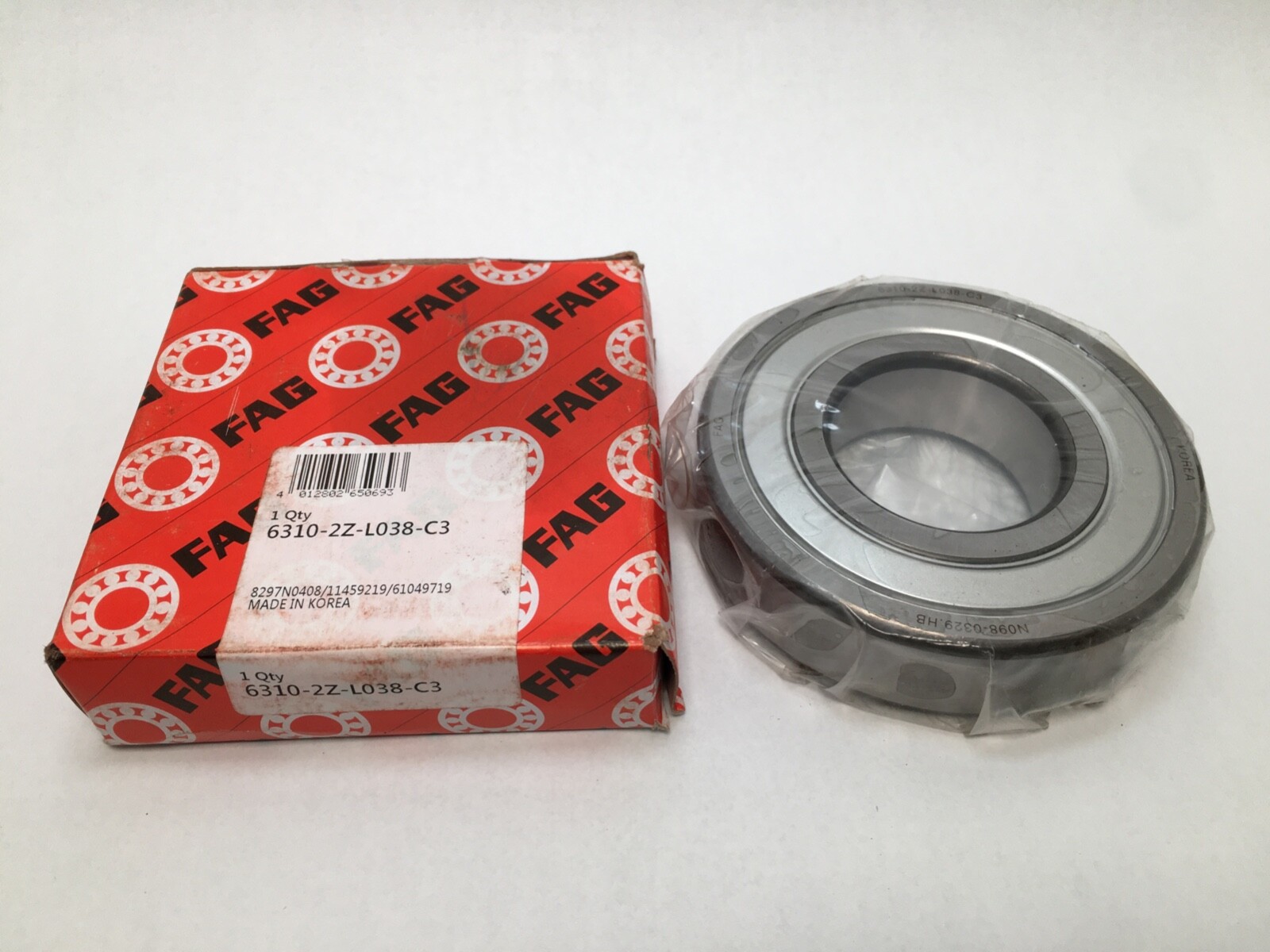 FAG 6310.2ZR.C3 Bearing Metal Sealed 50x110x27 mm 6310 2ZR 2Z ZZ C3 L38 6310Z