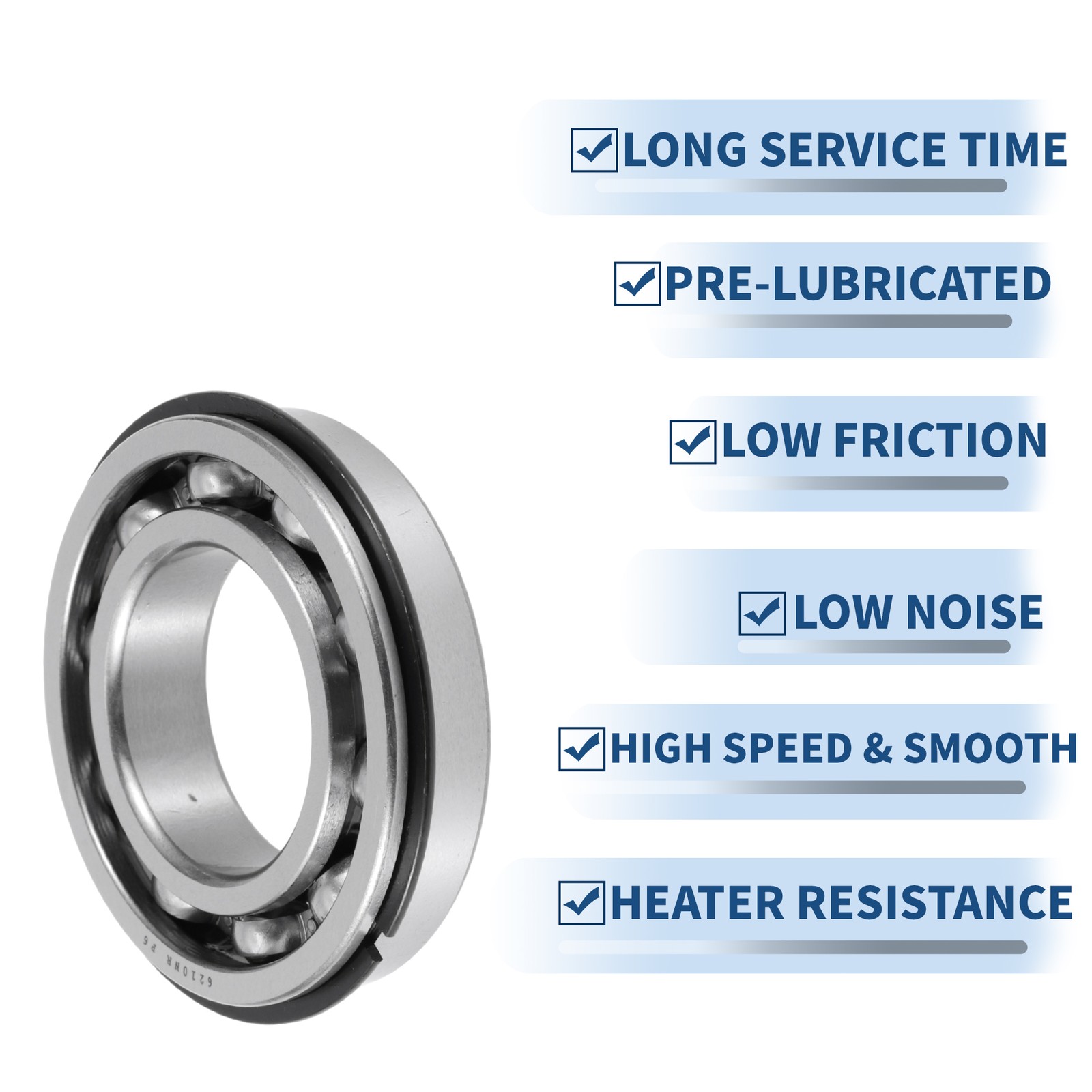 6210NR Deep Throat Bearings 50x90x20 1pc for Scooter Skateboard Wheels
