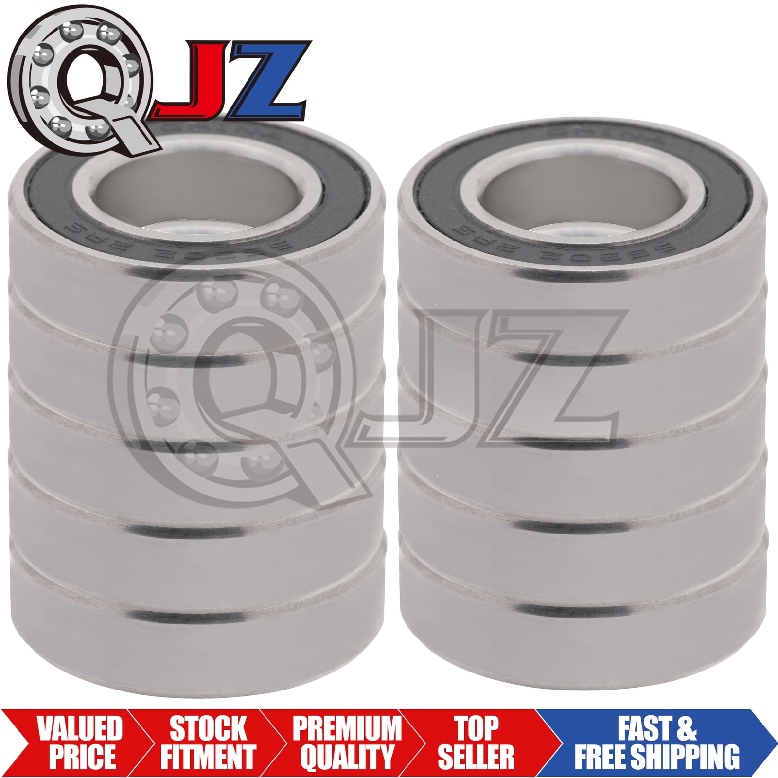 [Qty.10] New S6902-2RS Stainless Deep Groove Bearing [15mm ID x 28mm OD x 7mm W]